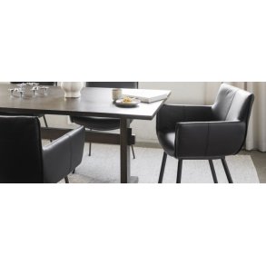 Spisebordsstole ægte læder