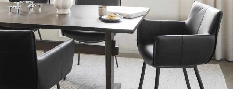 Spisebordsstole i læder