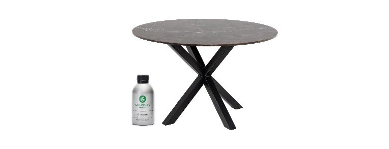 Pleie av marmor, granitt mm.