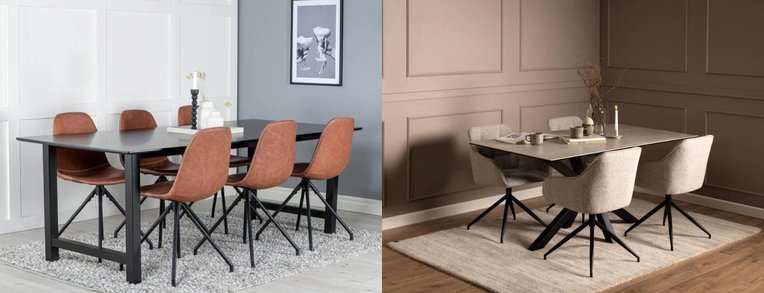 Spisebordsstole med drejefunktion