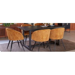 Velour og fløjls spisebordsstole