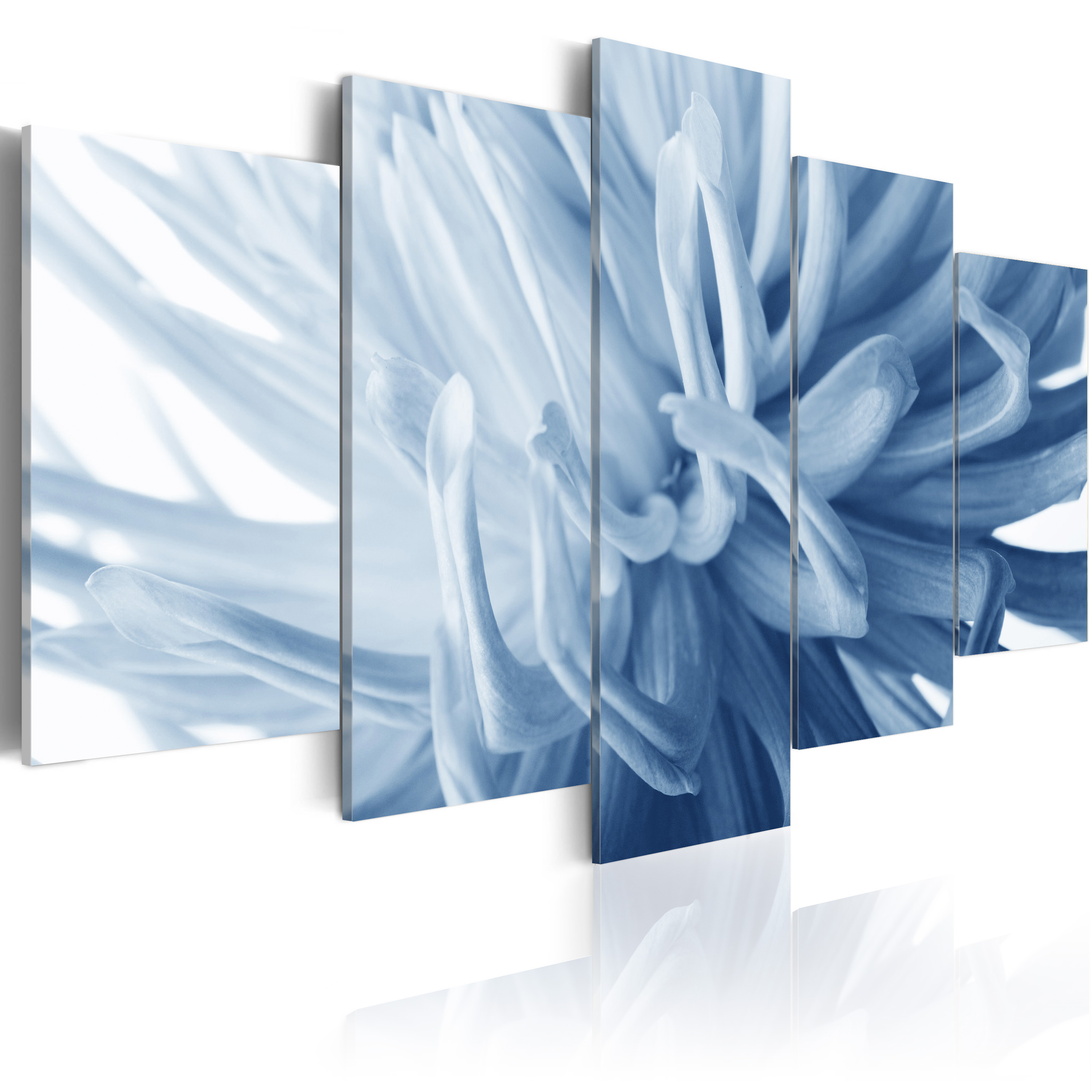 ARTGEIST Blue dahlia - Flot billede af blå dahlia trykt på lærred - Flere størrelser 200x100