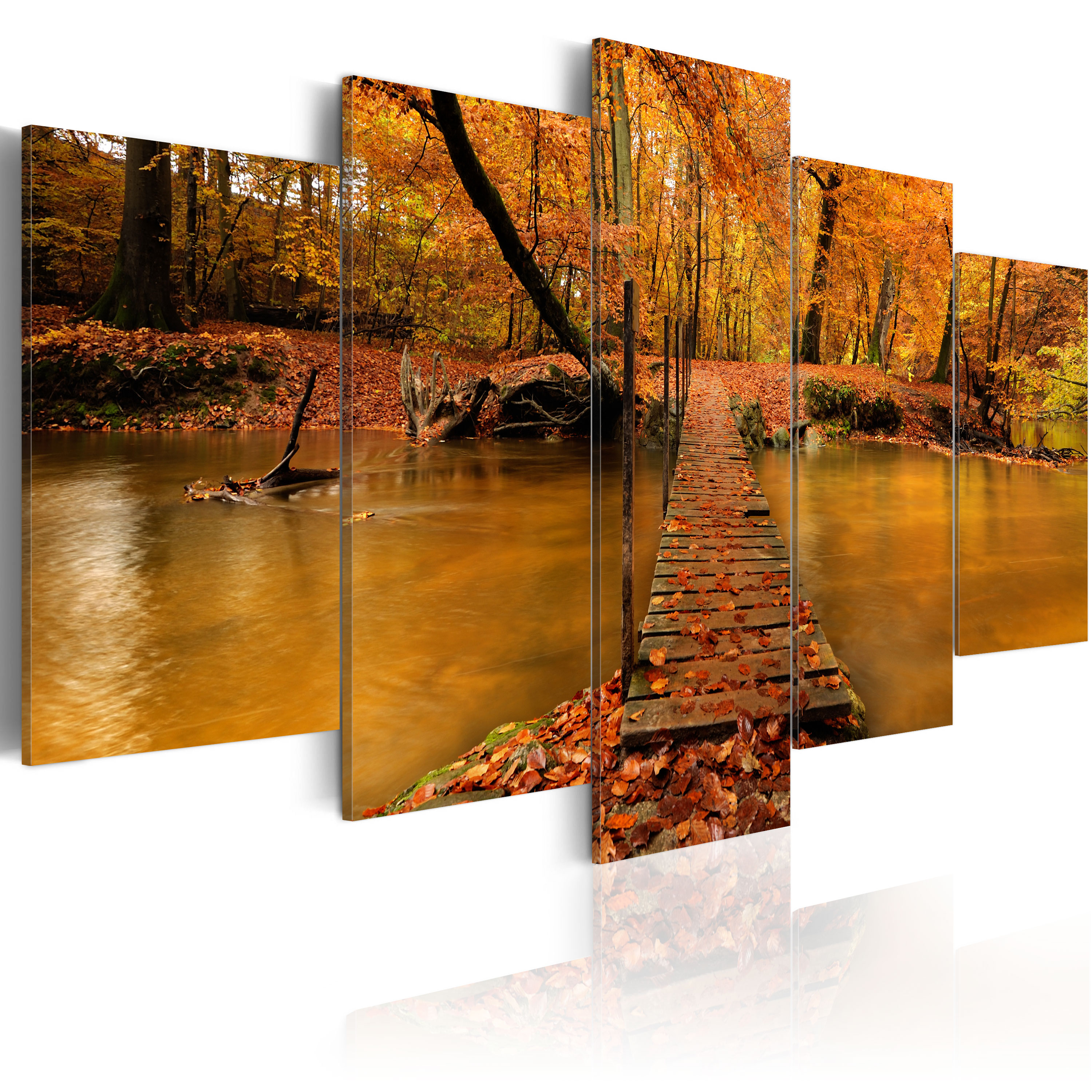 ARTGEIST Redness of autumn - Billede i efterårets smukke farver trykt på lærred - Flere størrelser 100x50