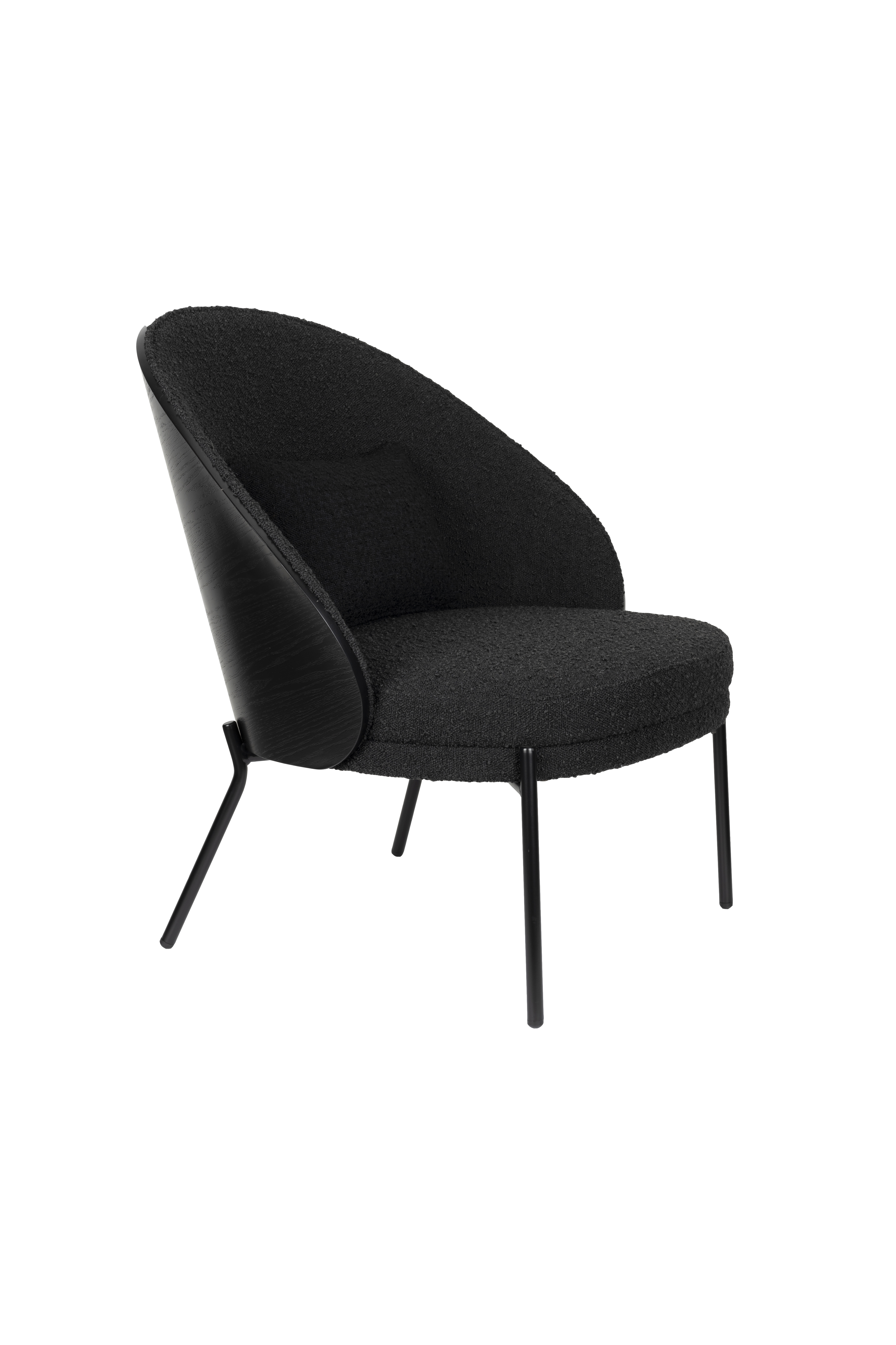 dutchbone lounge chair rodin bouclé svart
