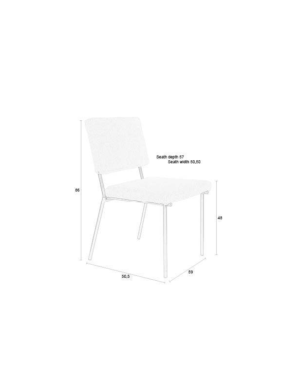 ZUIVER Chair Fellow Off-White