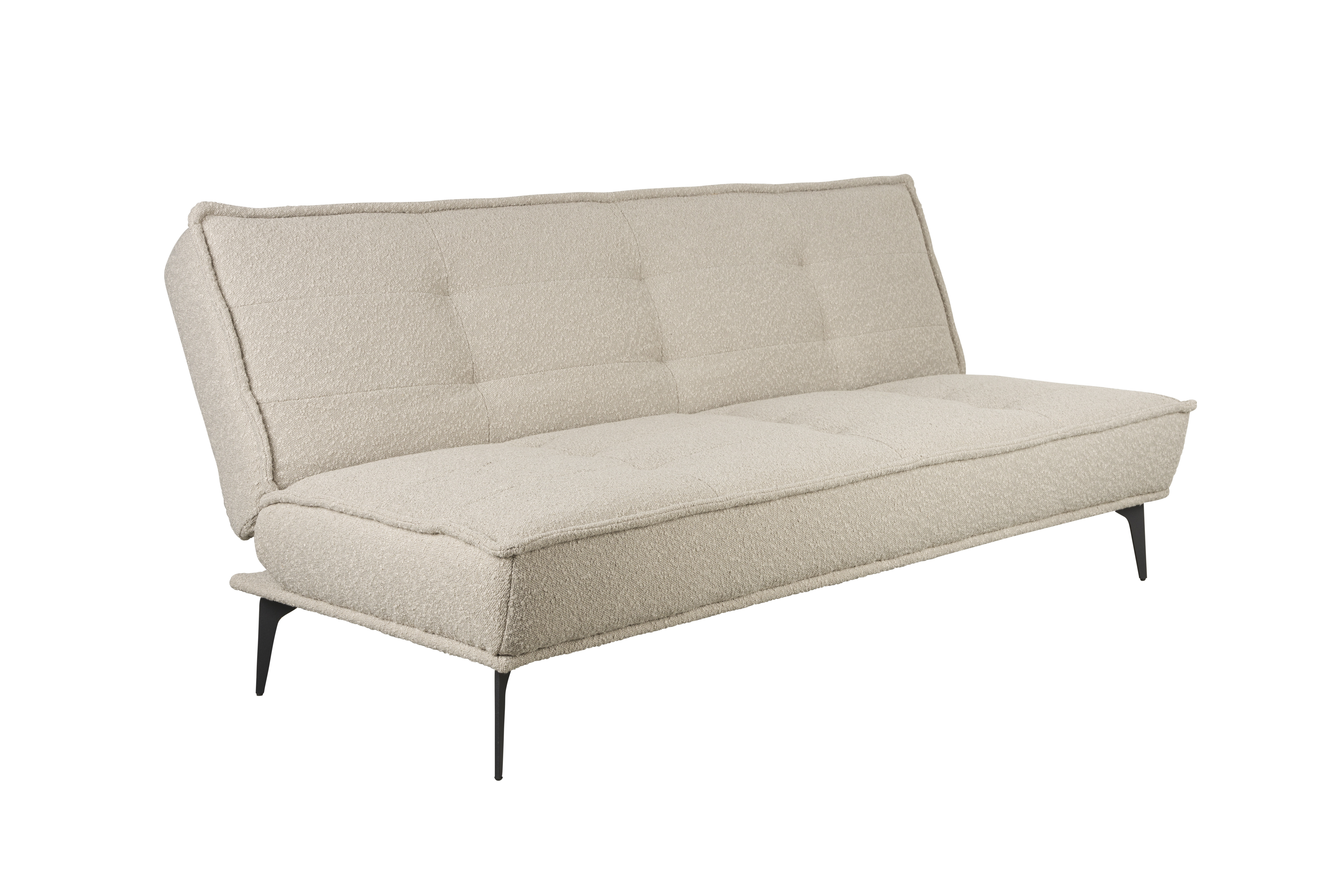 WHITE LABEL LIVING Cielke sovesofa - beige polyester og fyrretræ