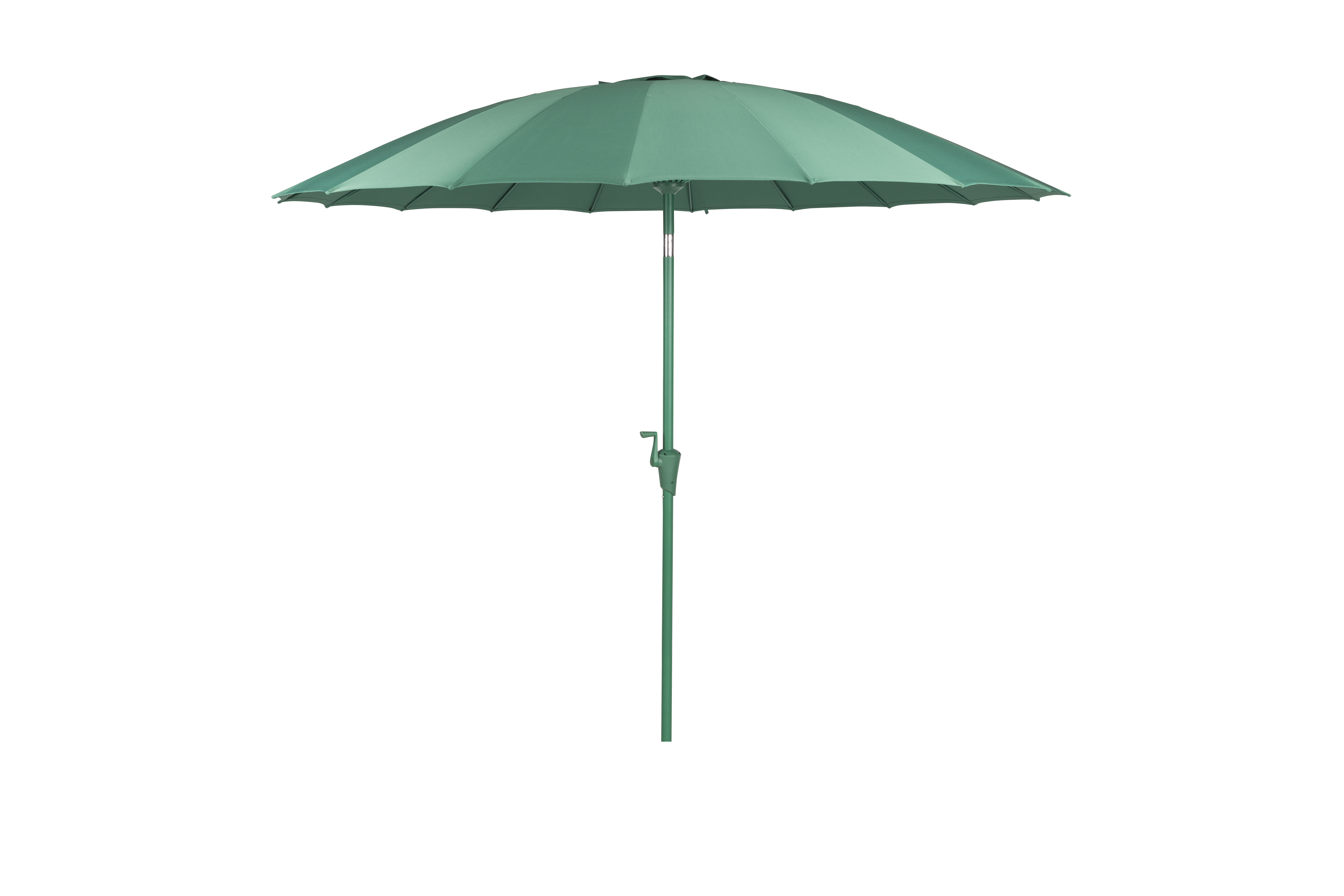 ZUIVER Sunshine parasol - grøn polyester og rustfri metal (Ø250)