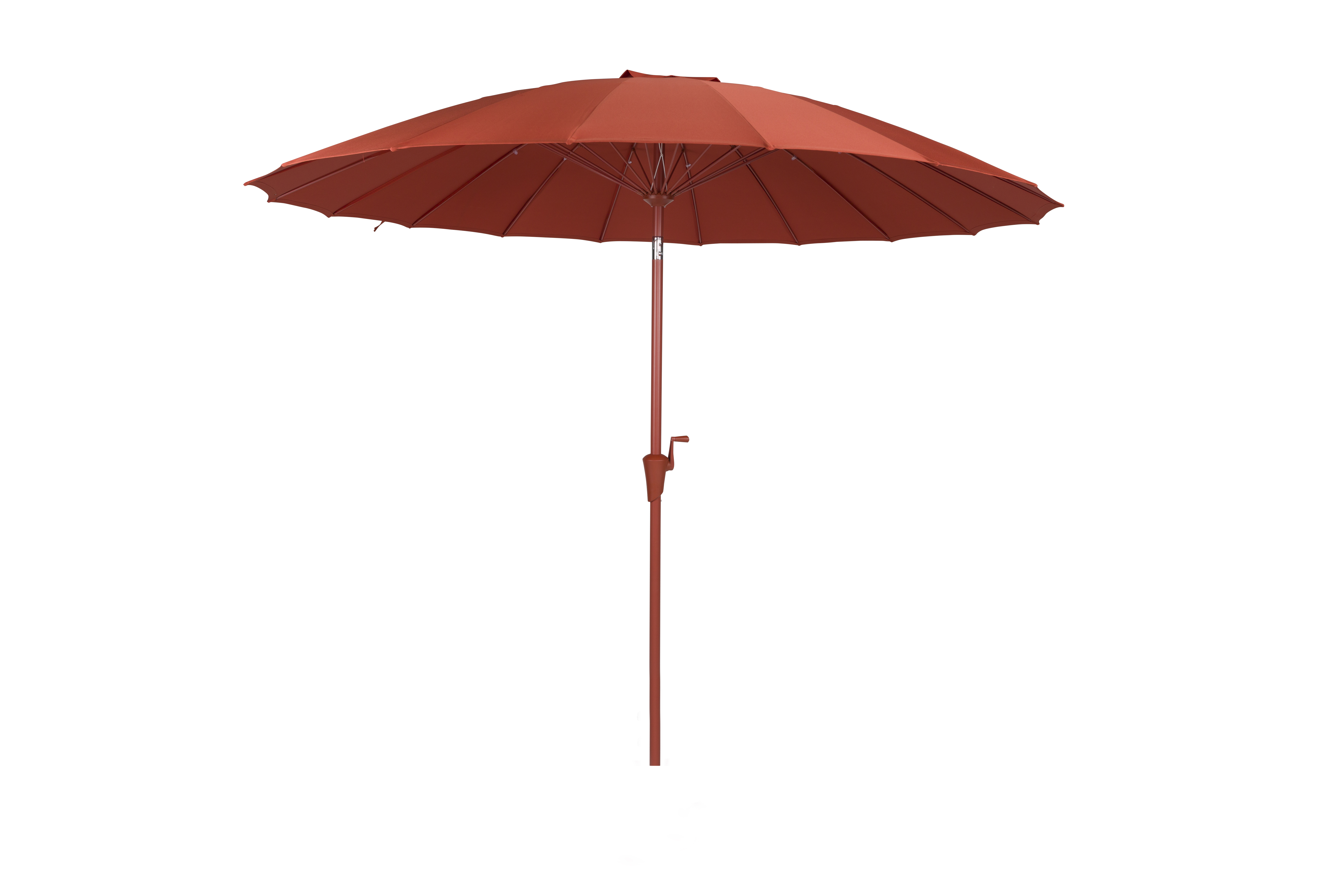 ZUIVER Sunshine parasol - rød polyester og rustfri metal (Ø250)