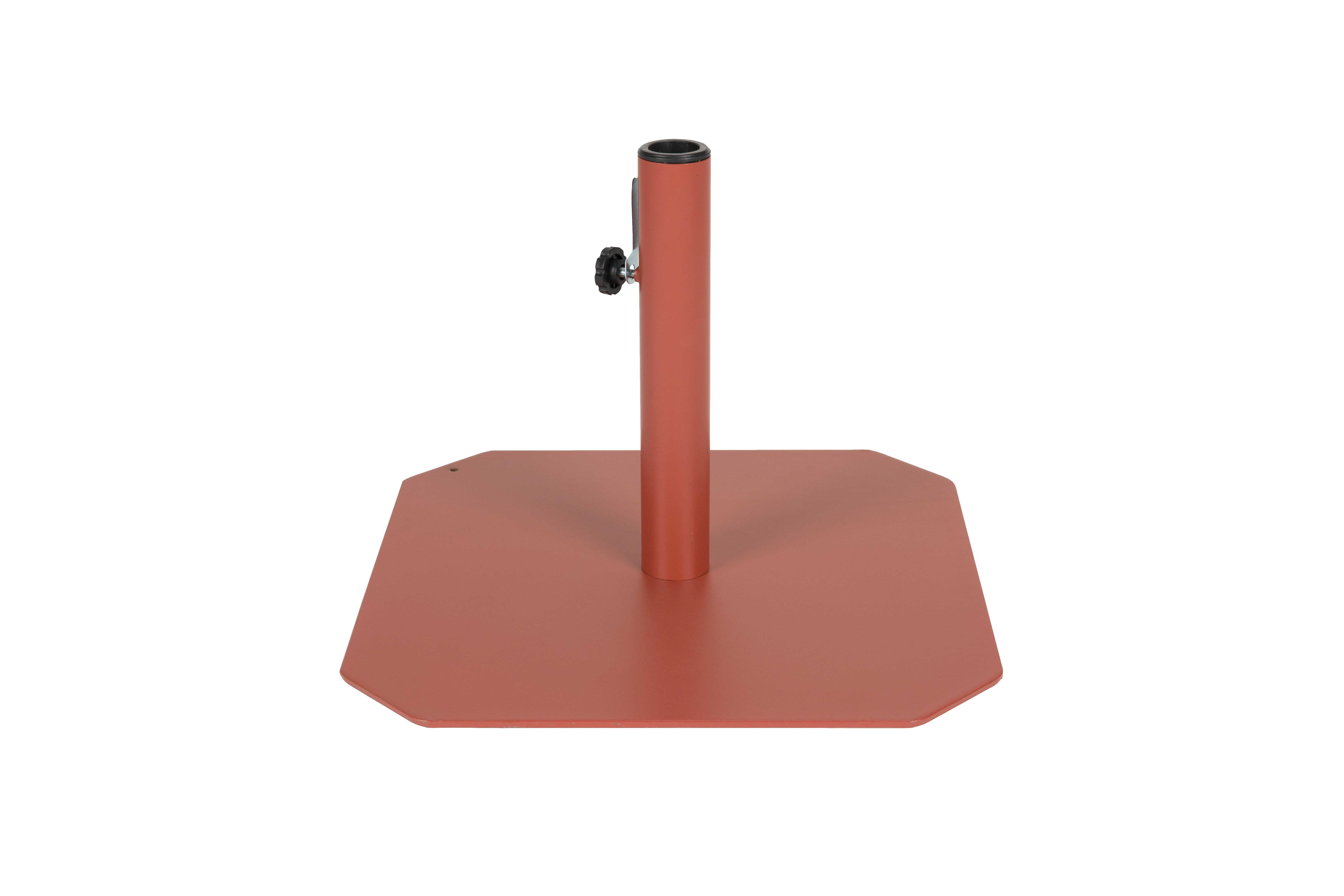 ZUIVER Sunshine parasolfod, kvadratisk - rød rustfri metal (50x50)