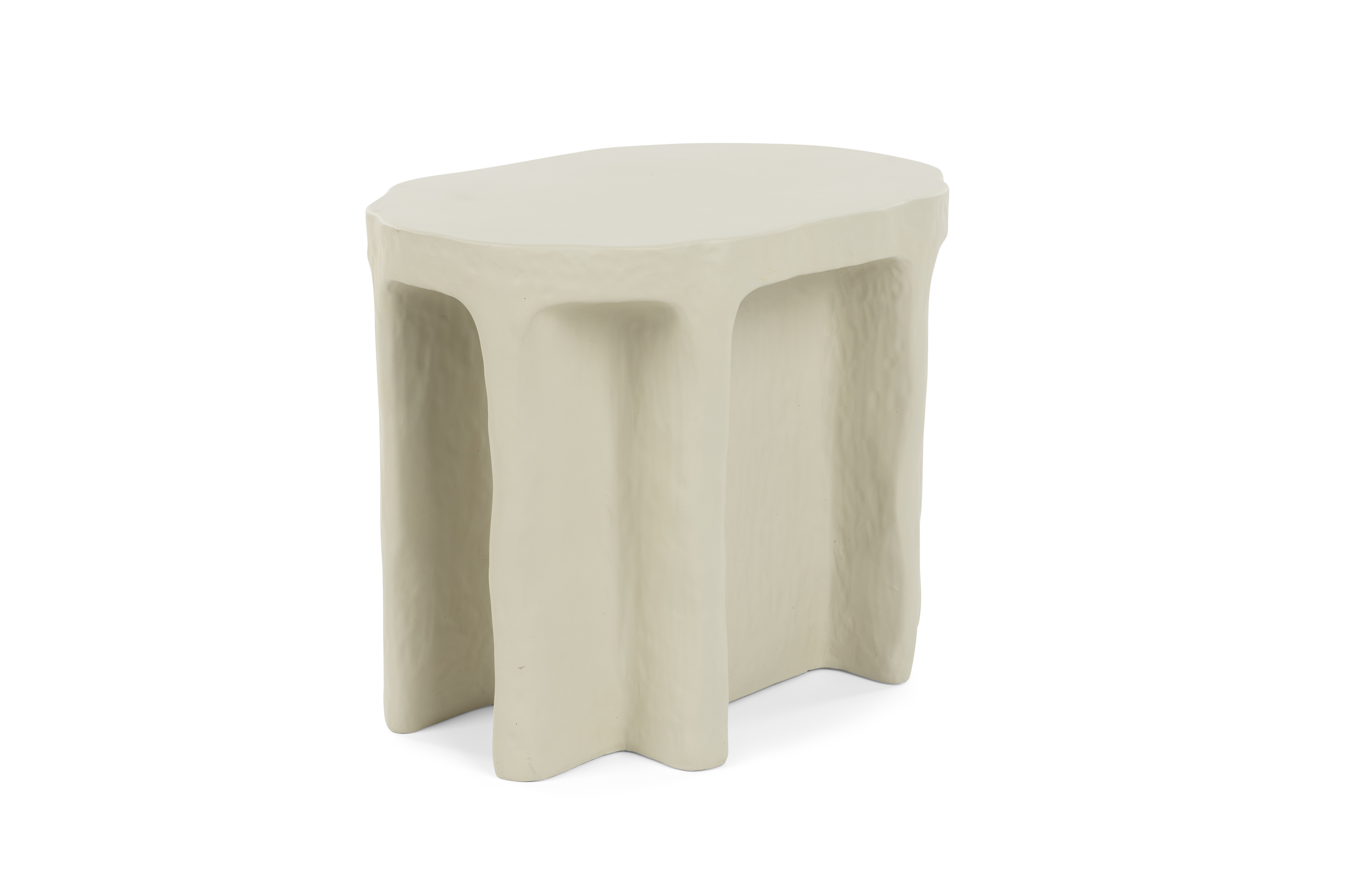 BOLD MONKEY Born To Be Alive sidebord, oval - beige polyresin (60x45)