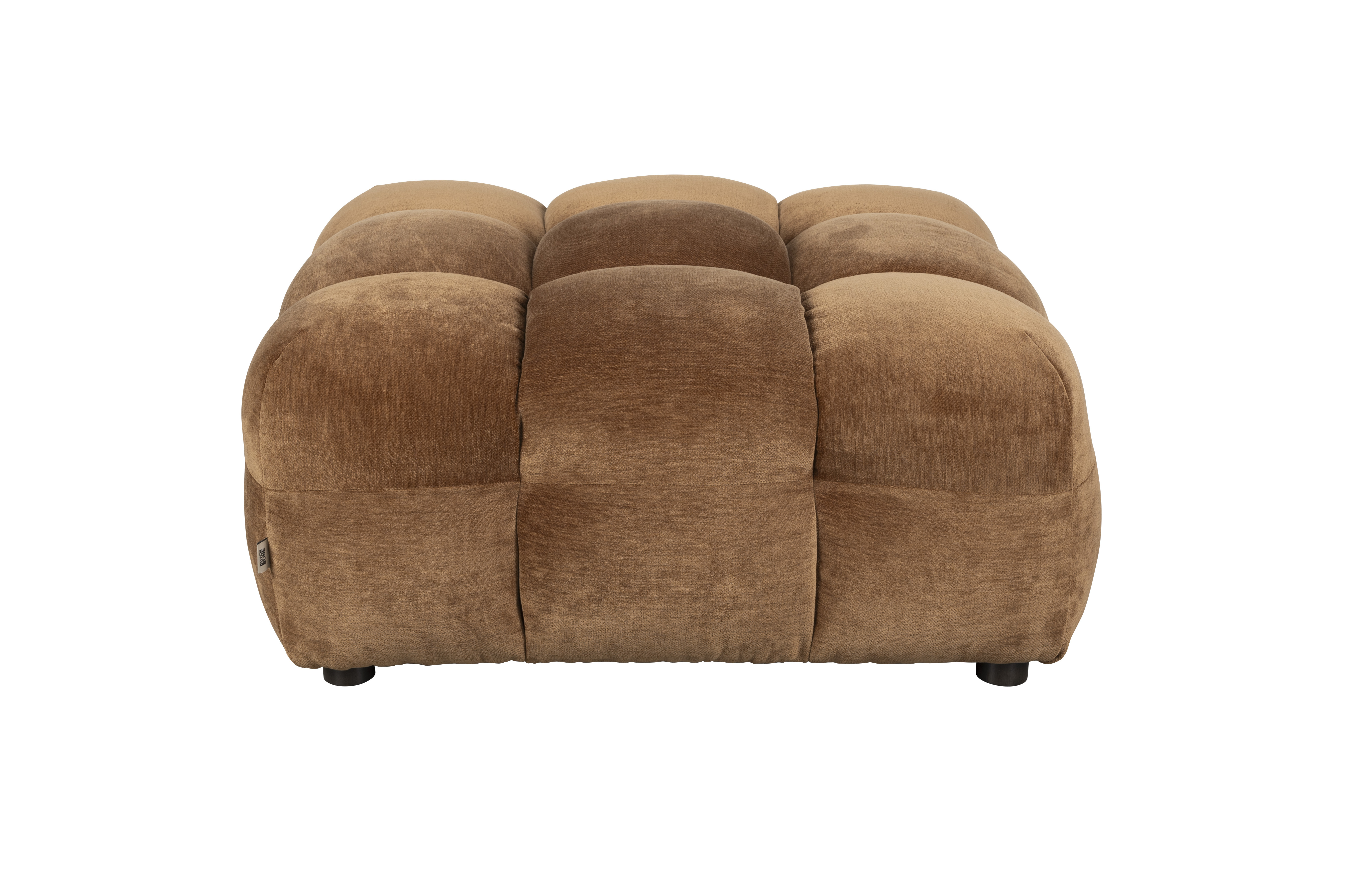 DUTCHBONE Hocker Hackman Velours Cognac billede