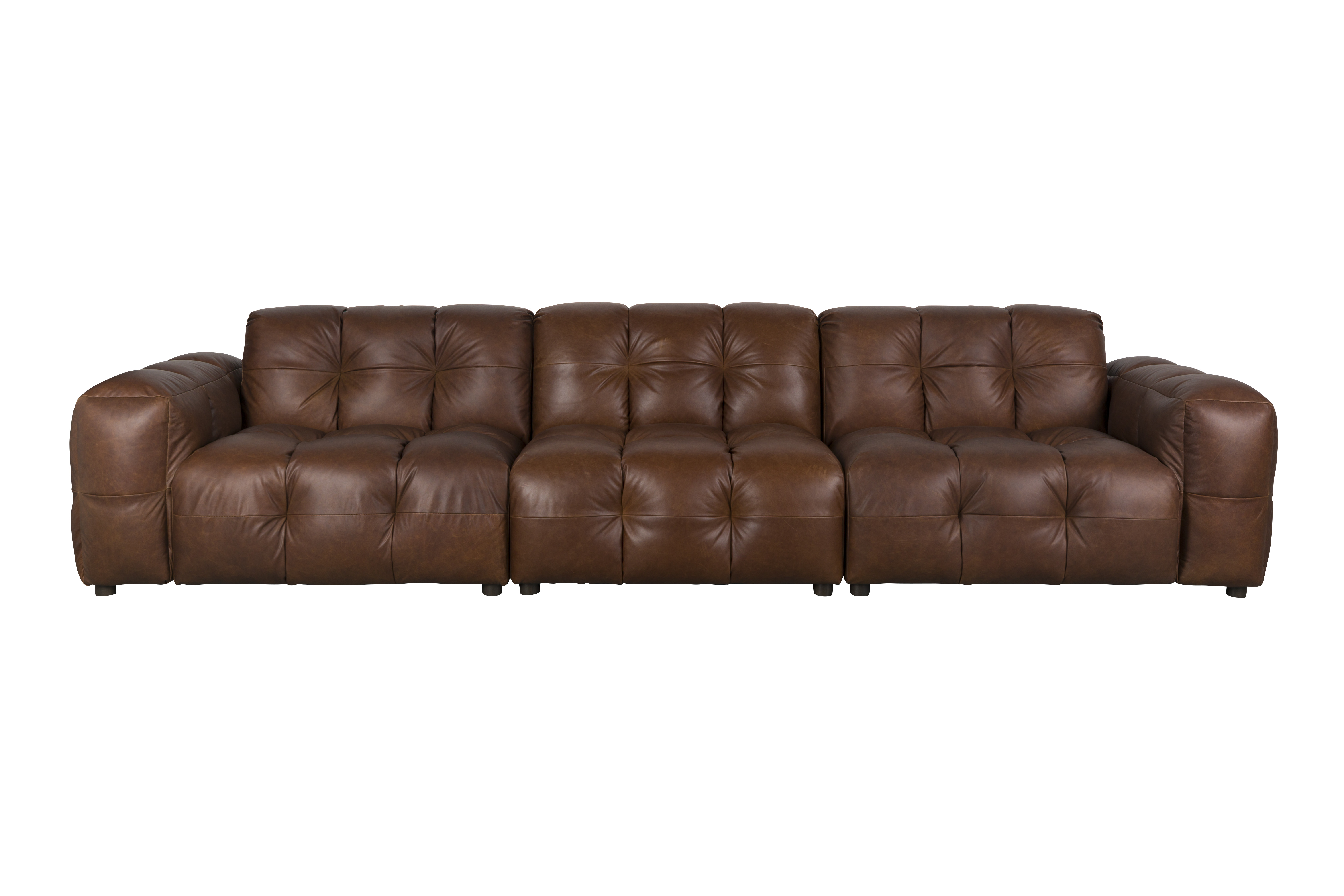 DUTCHBONE Sofa Hackman 4,5-personers læder chokolade billede