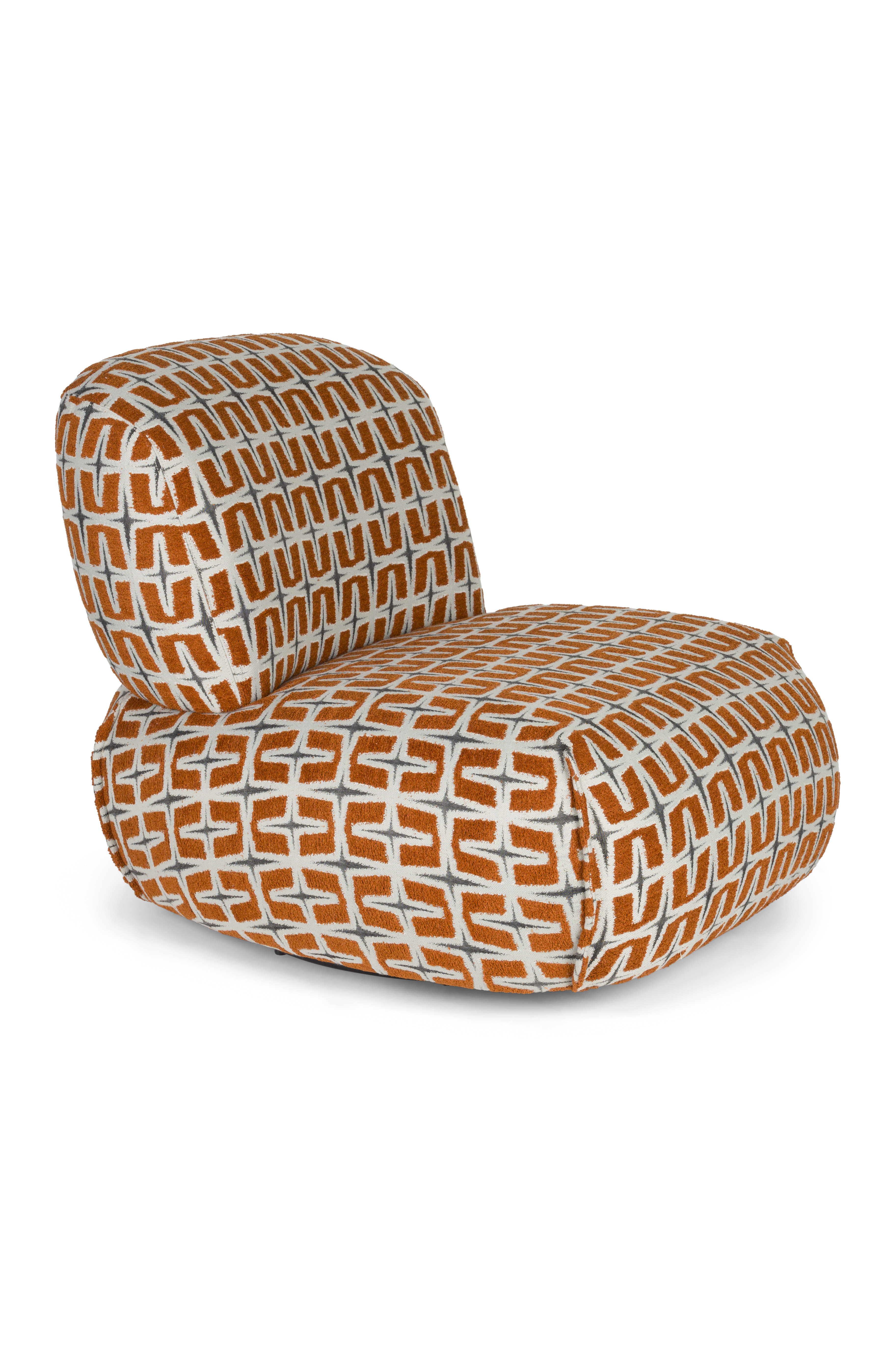 BOLD MONKEYl Ritz loungestol - beige og brændt orange stof