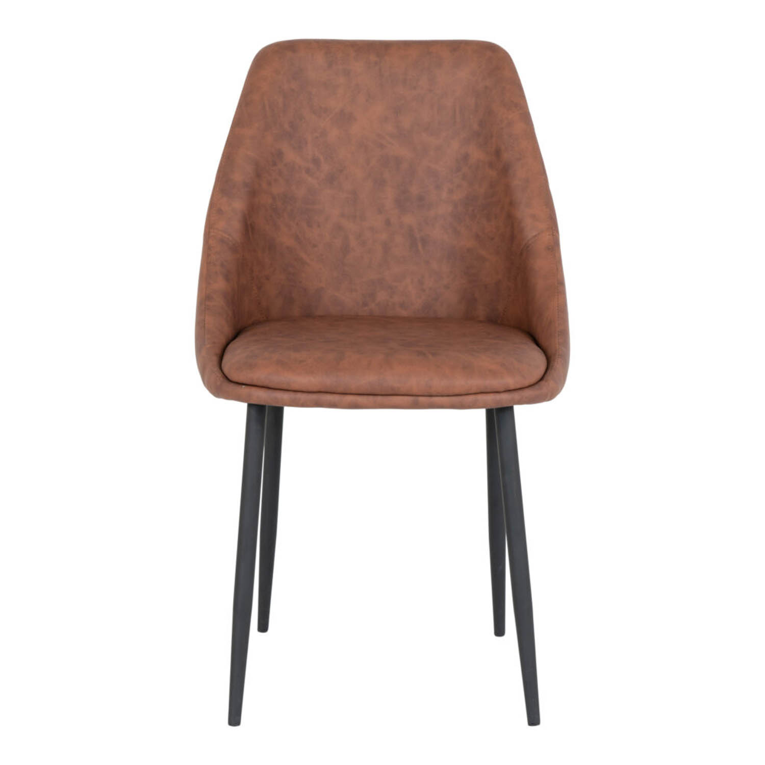HOUSE NORDIC Porto spisebordsstol - vintage brun kunstlæder og stål