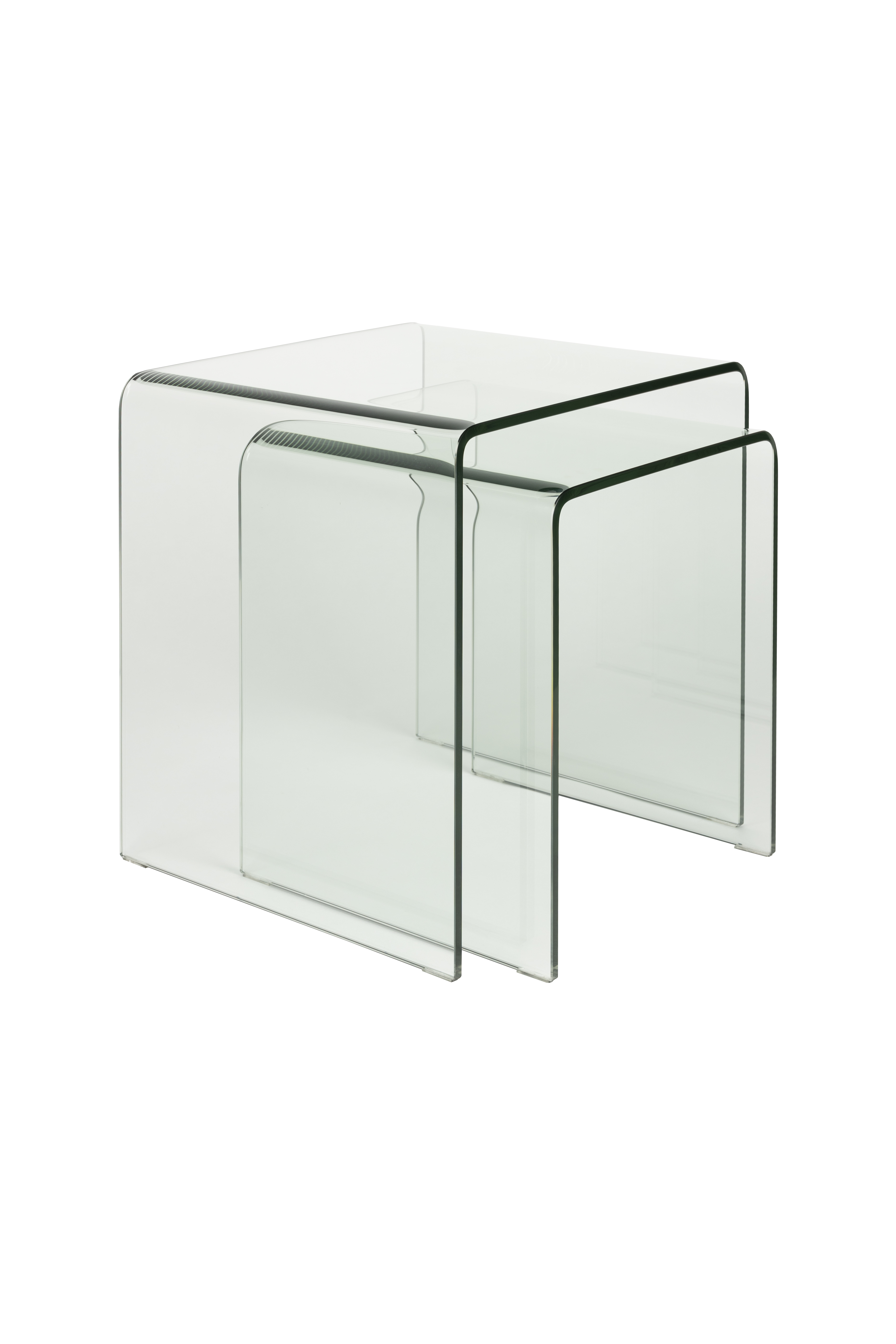 DUTCHBONE Sidobord Vetro Set om 2 Transparent