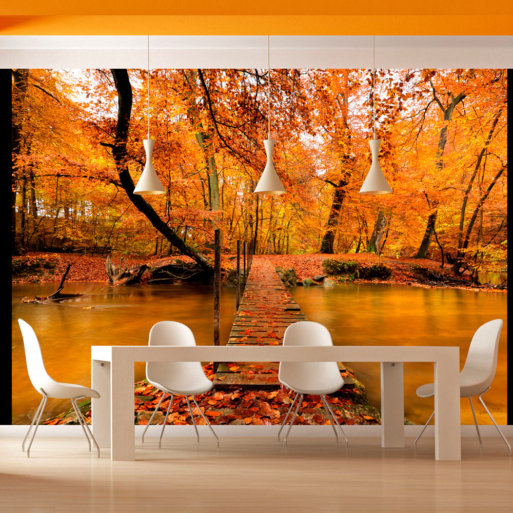 ARTGEIST Fototapet - Autumn, Efterårsbro (flere størrelser)  200x154