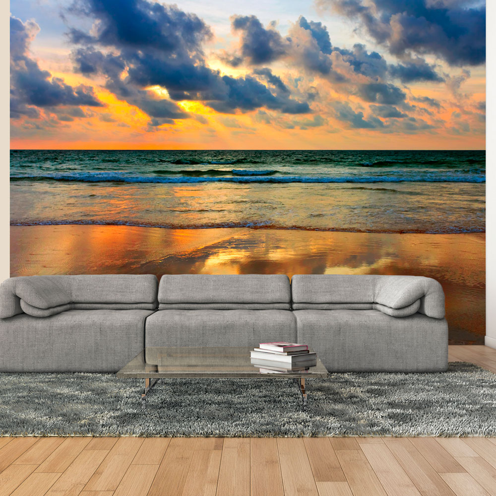 ARTGEIST Fototapet - Farverige solnedgang over havet (flere størrelser) 200x154