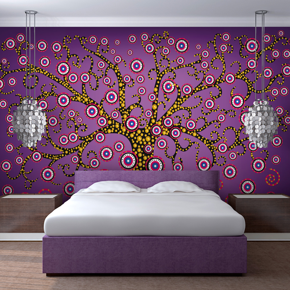 ARTGEIST Fototapet af violet træ - Abstrakt (flere størrelser)  200x154