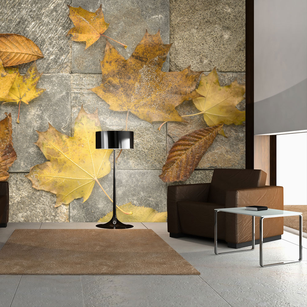 ARTGEIST - Fototapet med efterårs-design og blade - Flere størrelser 400x309