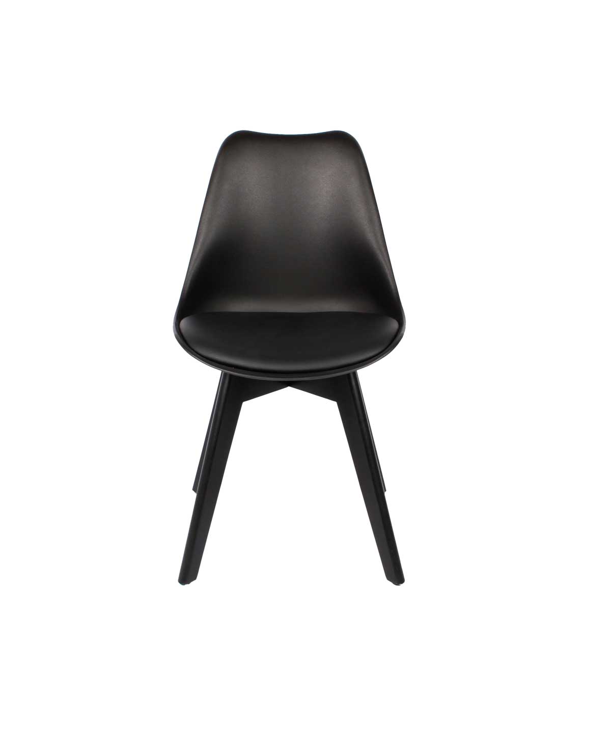 PREFORM Mia spisebordsstol - sort kunstlæder og sort rubberwood thumbnail