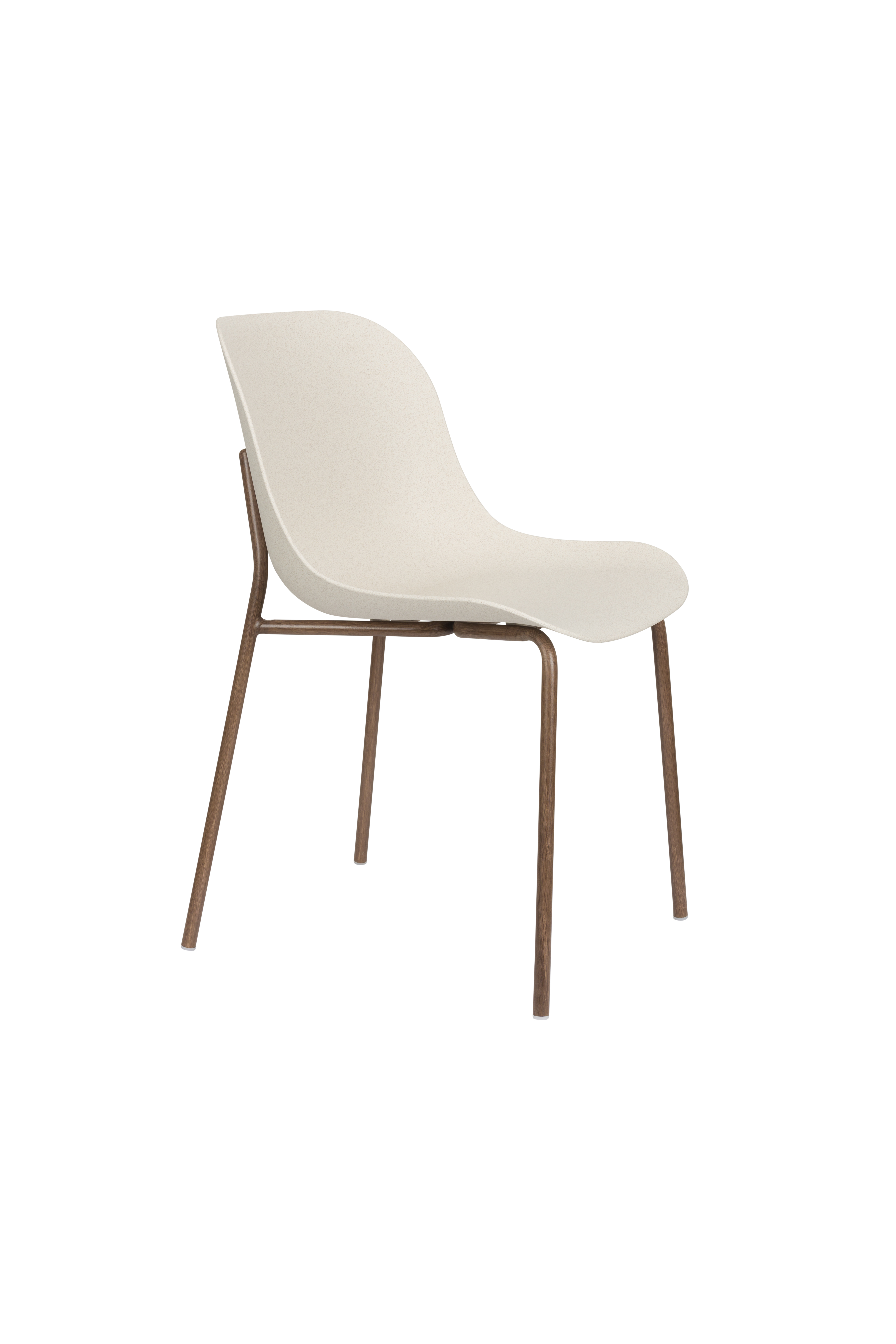 white label living matstol i vete - vit polypropen och metall