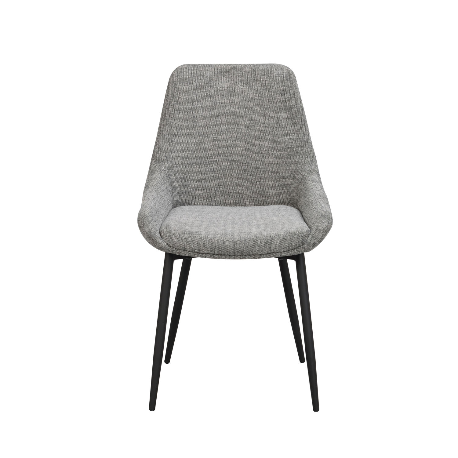 ROWICO Sierra spisebordsstol - grå polyester og sort metal