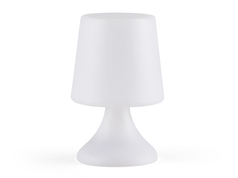 VILLA COLLECTION Midnat LED genopladelig lounge bordlampe, inde og ude - hvid polyethylen (H:25,5)