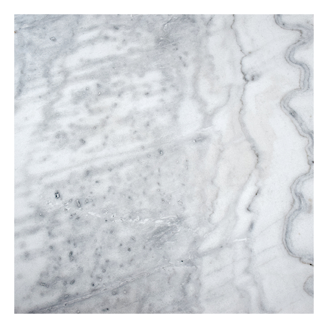 Billede af Accent sofabord - lyst marmor og krom (75x75)