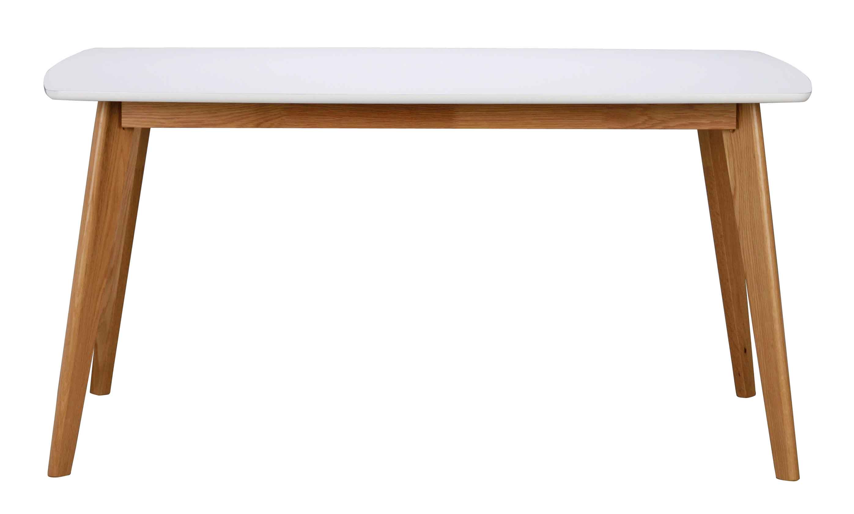 Olivia spisebord - hvid/eg m. udtræk (150x90) thumbnail