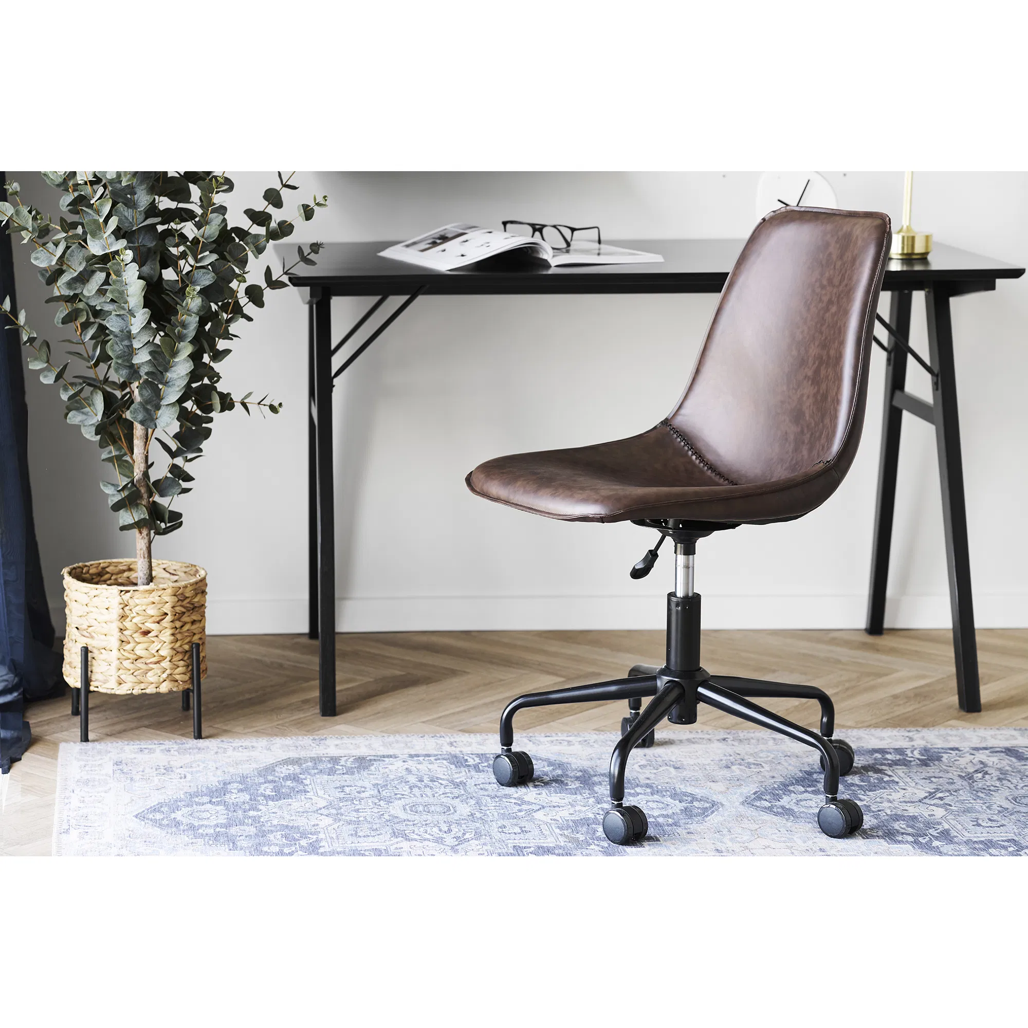 HOUSE NORDIC Monaco kontorstol, m. drejefunktion og hjul, produktbillede 6 af 7, Kontorstole hos HomeNordic