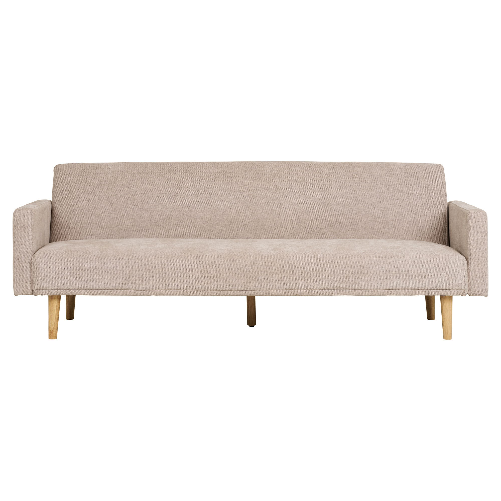 HOUSE NORDIC Kells sovesofa - mørk sand polyester og natur træ