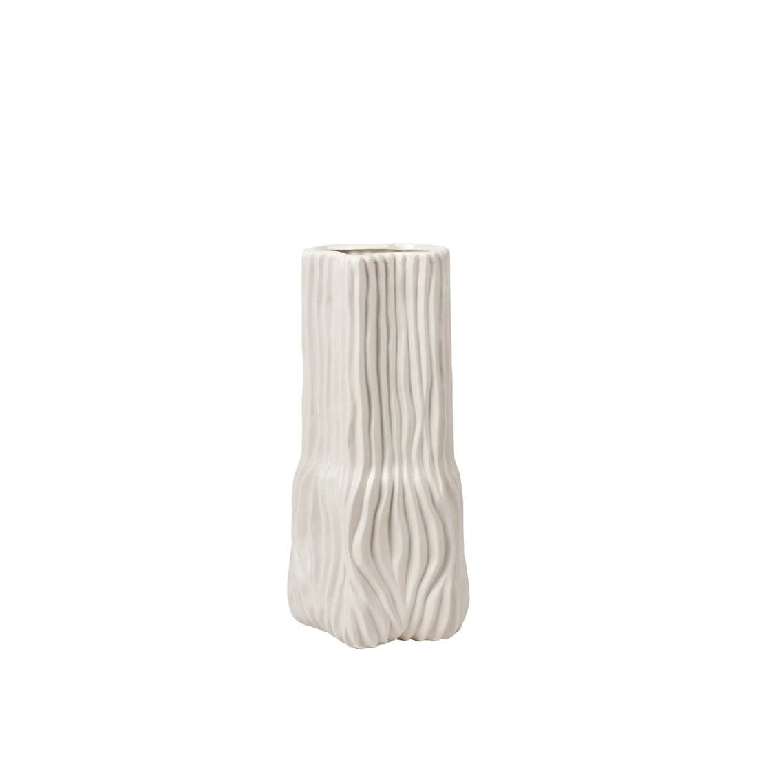 Billede af BROSTE COPENHAGEN Magny vase - stentøj, matglaseret beige (H:43 cm)