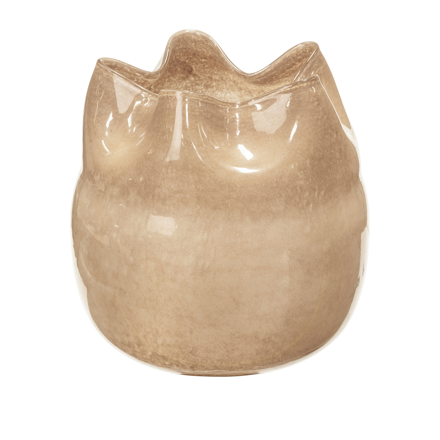 BROSTE COPENHAGEN Esther vase, rund - sand mundblæst glas (Ø30)