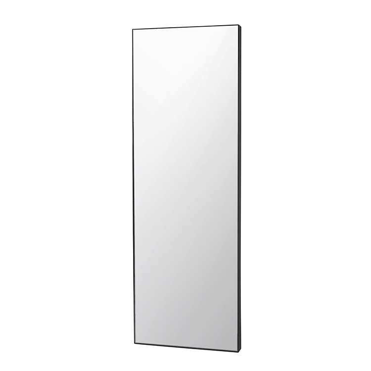 BROSTE COPENHAGEN Complete vægspejl - klar/sort spejlglas/metal, rektangulær (180x60)