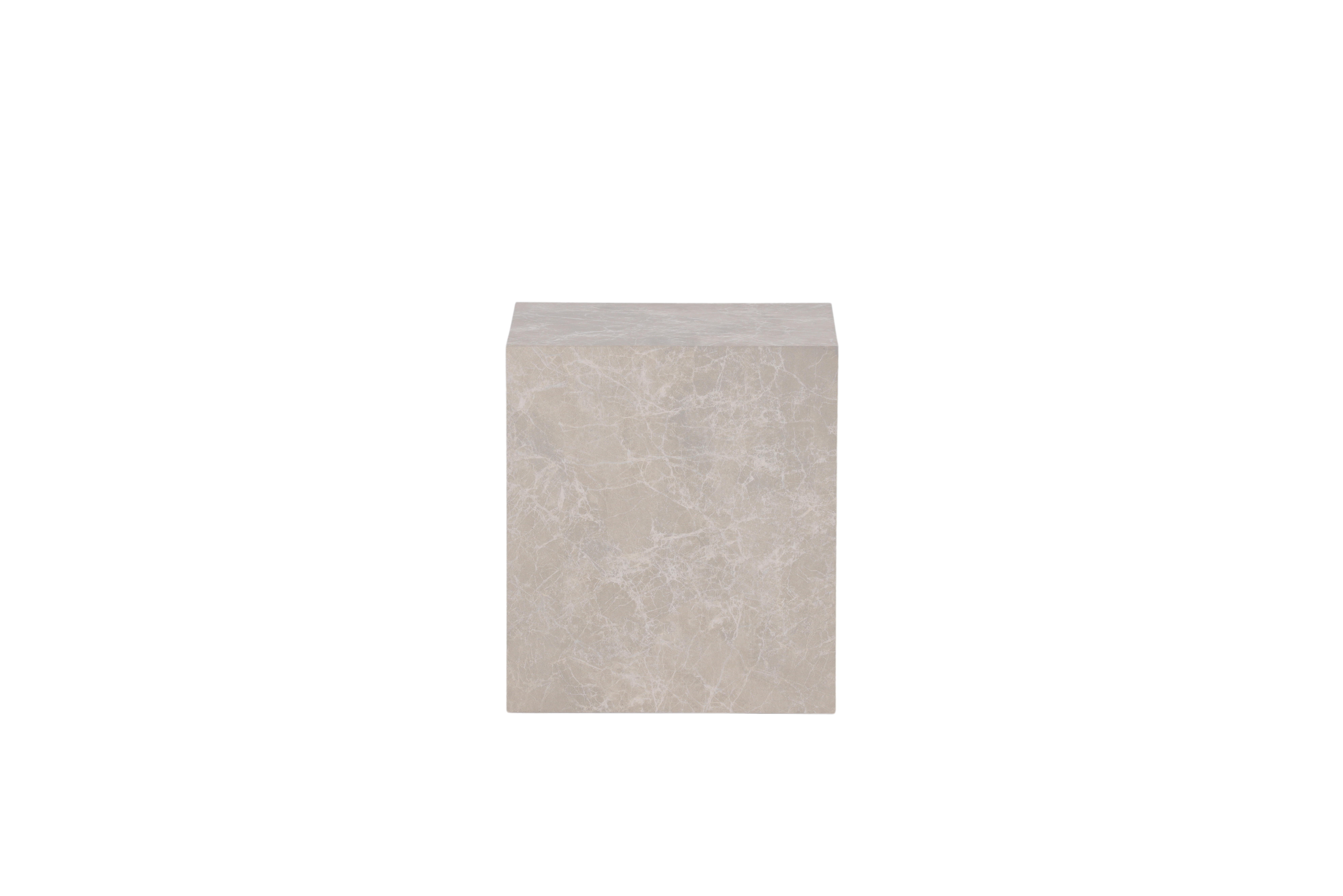 VENTURE DESIGN York High sofabord, kvadratisk - beige marmormønstret MDF (40x40)