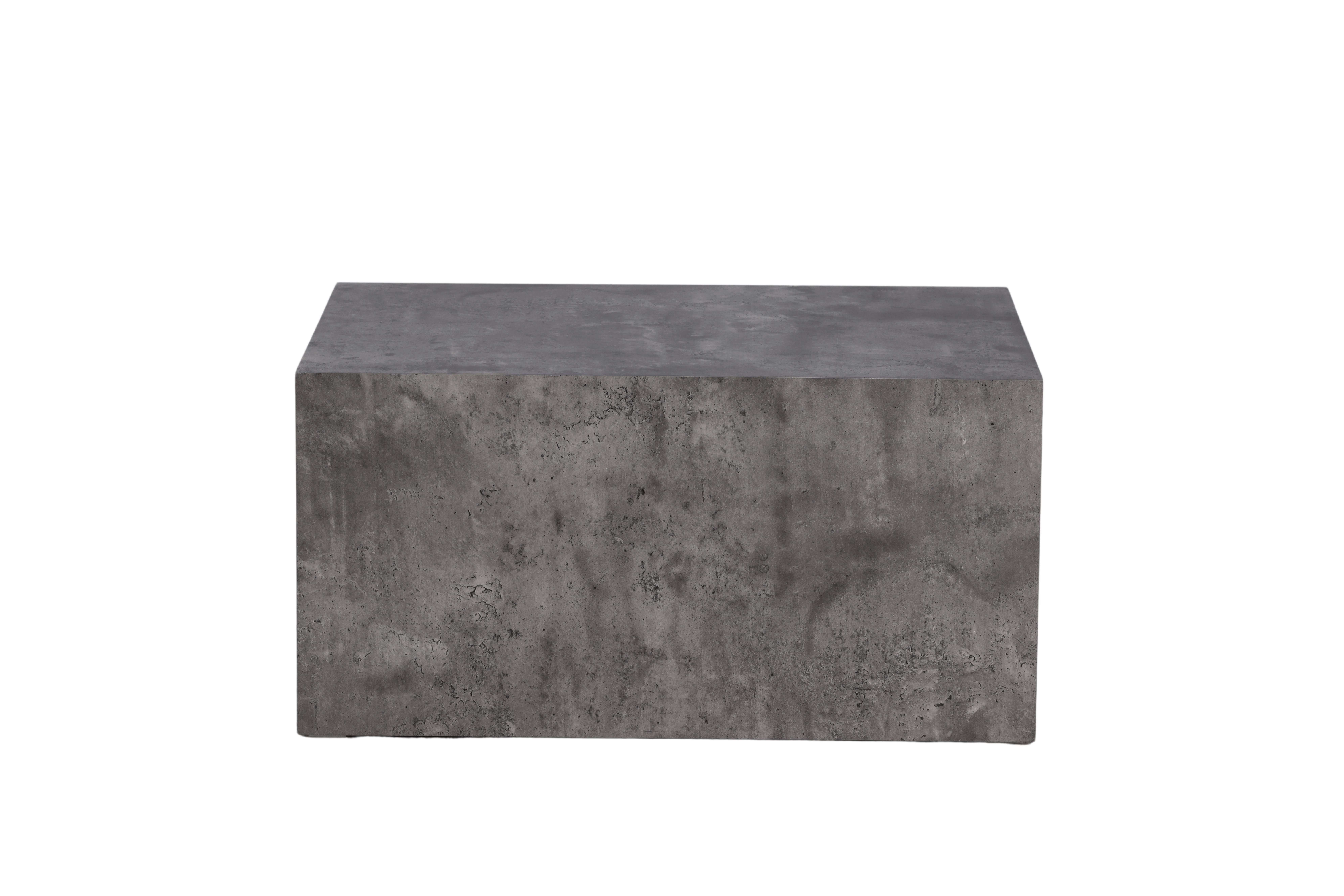 VENTURE DESIGN York Low sofabord, rektangulær - mørkegrå marmormønstret MDF (80x60)