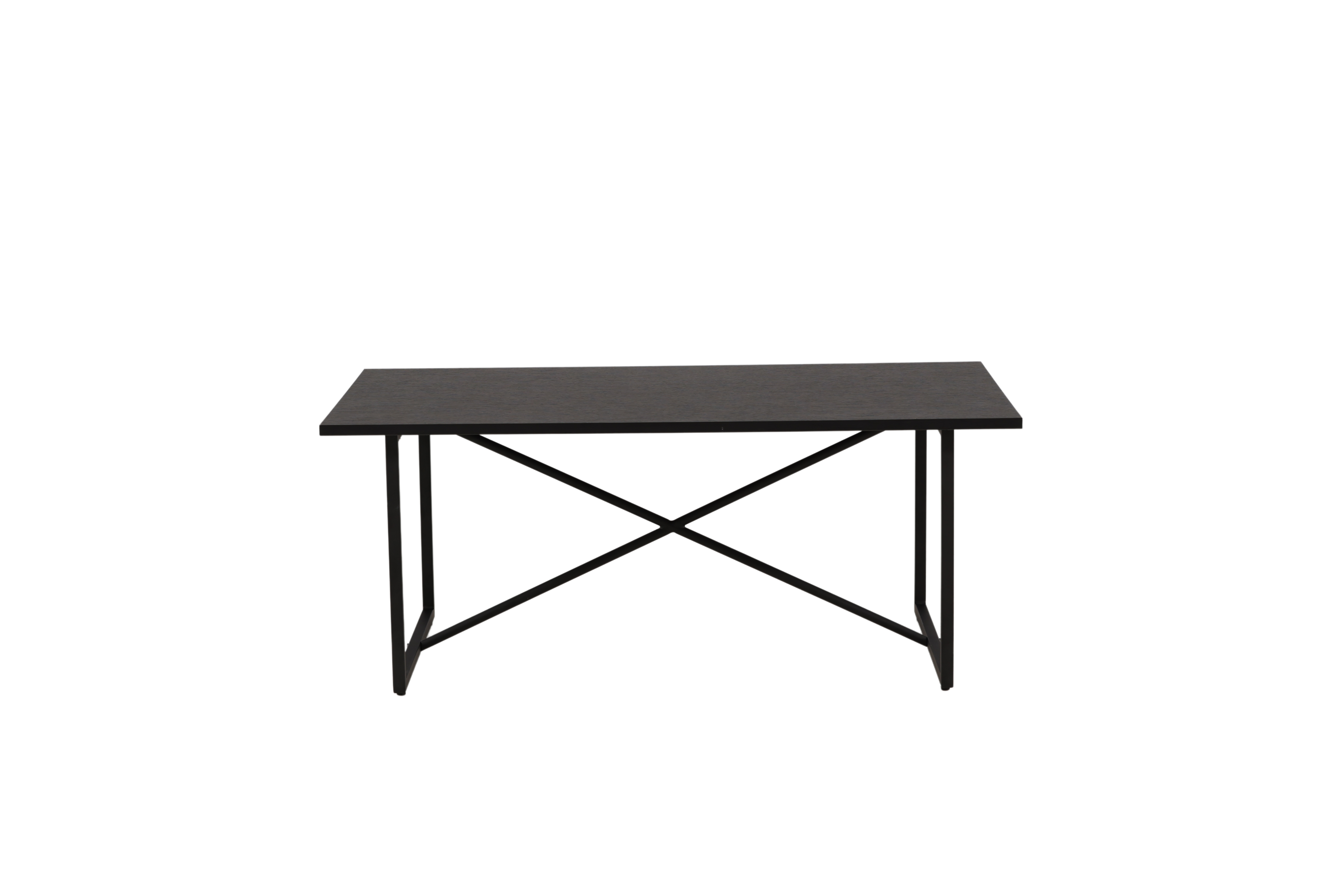 VENTURE DESIGN Pryor sofabord, rektangulær - sort MDF og sort stål (110x70)
