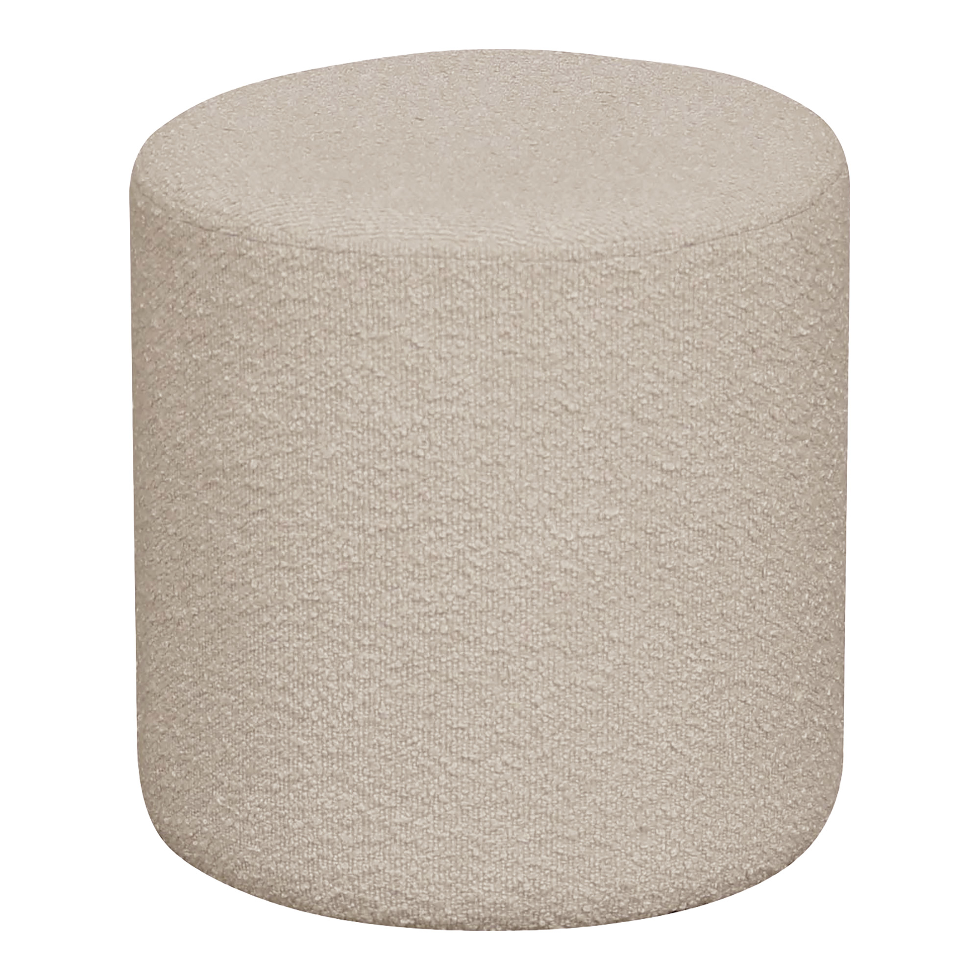 HOUSE NORDIC Ejby puf, rund - beige bouclé polyester stof (Ø34)