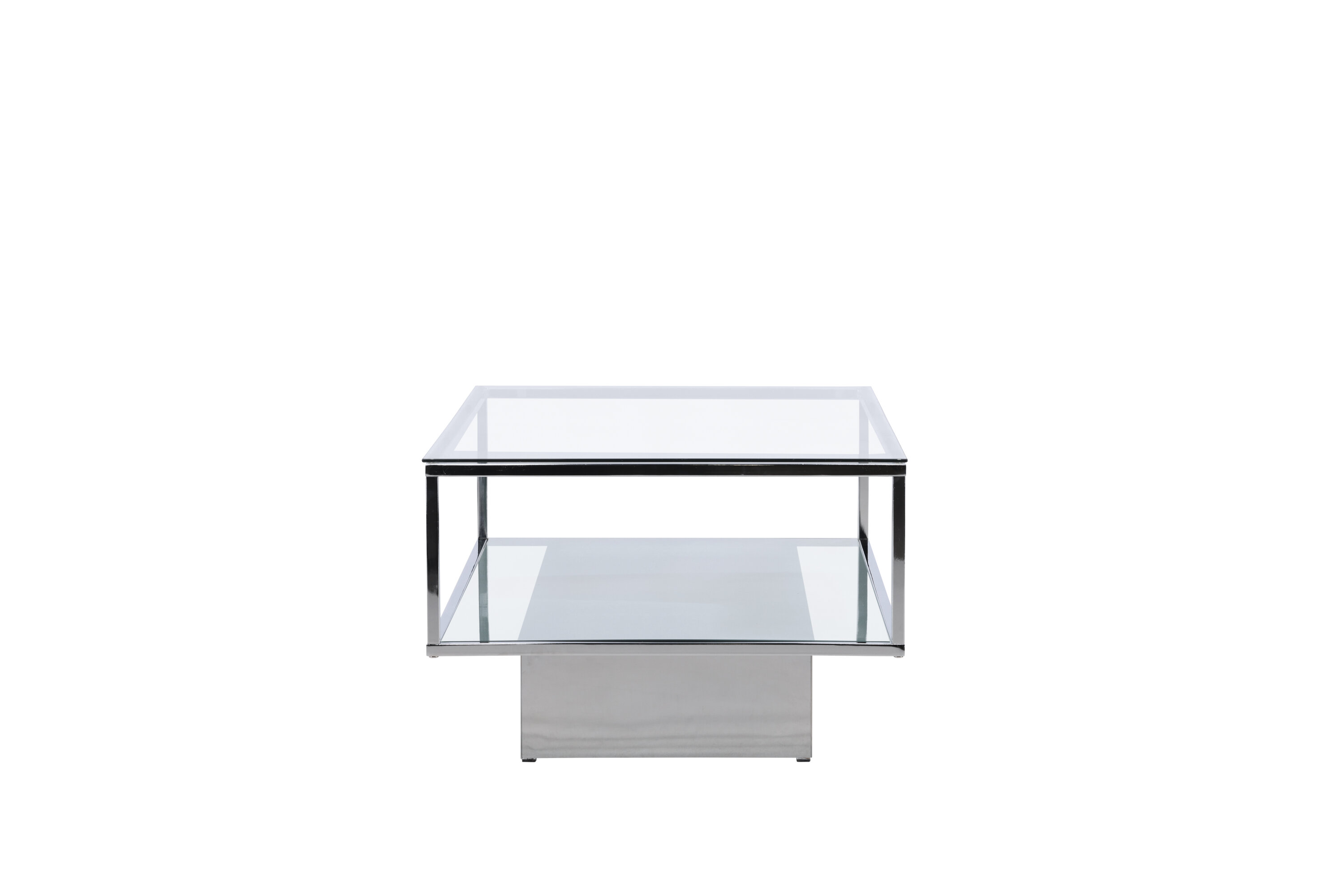VENTURE DESIGN Maglehem Sofabord Maglehem Sofabord - Sølv Krom / Klar glas