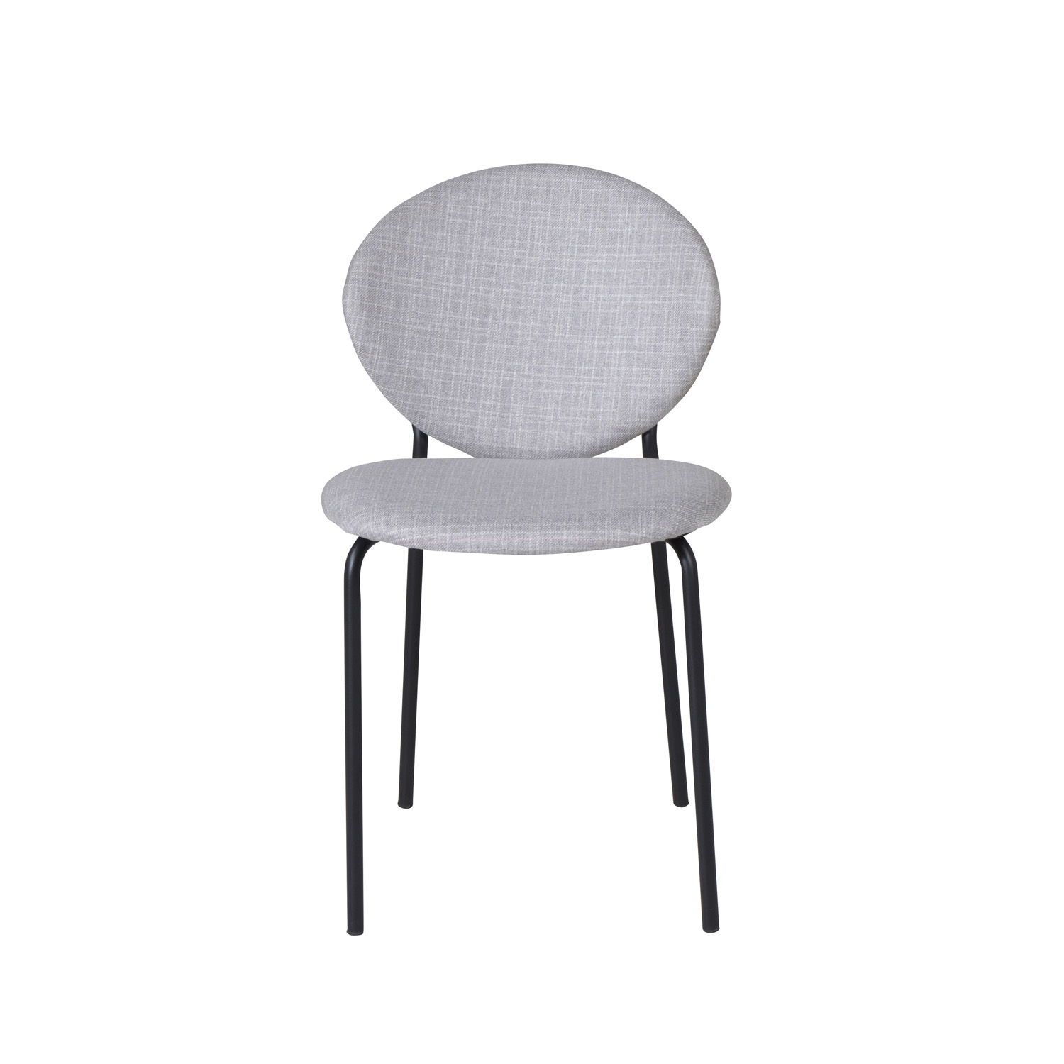 VENTURE DESIGN Vault spisebordsstol - grå polyester og sort metal