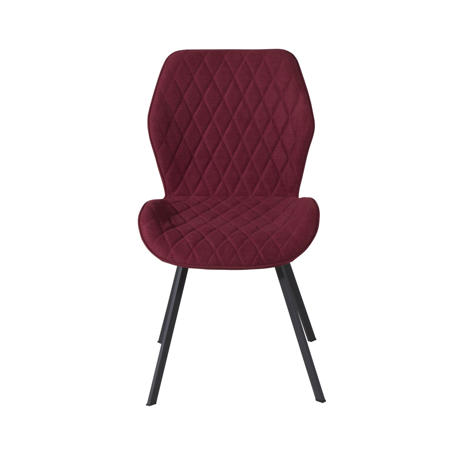 VENTURE DESIGN Gemma spisebordsstol - rød polyester og sort metal