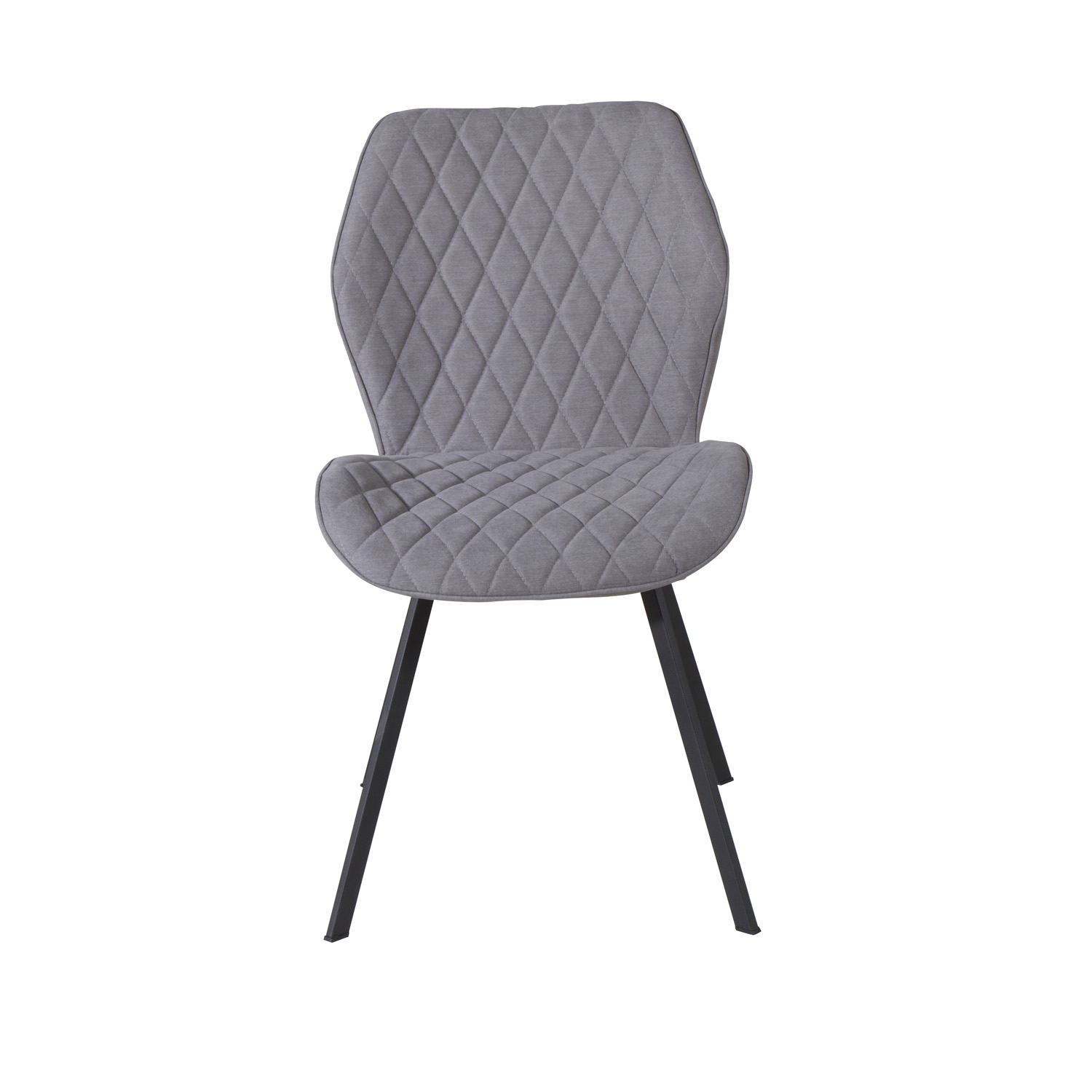 VENTURE DESIGN Gemma spisebordsstol - grå polyester og sort metal