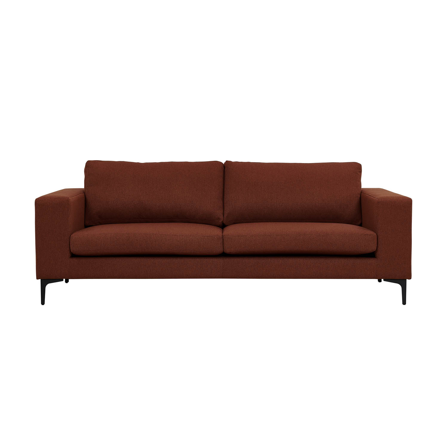 VENTURE DESIGN Bolero 3 pers. sofa - rust polyester og sort metal