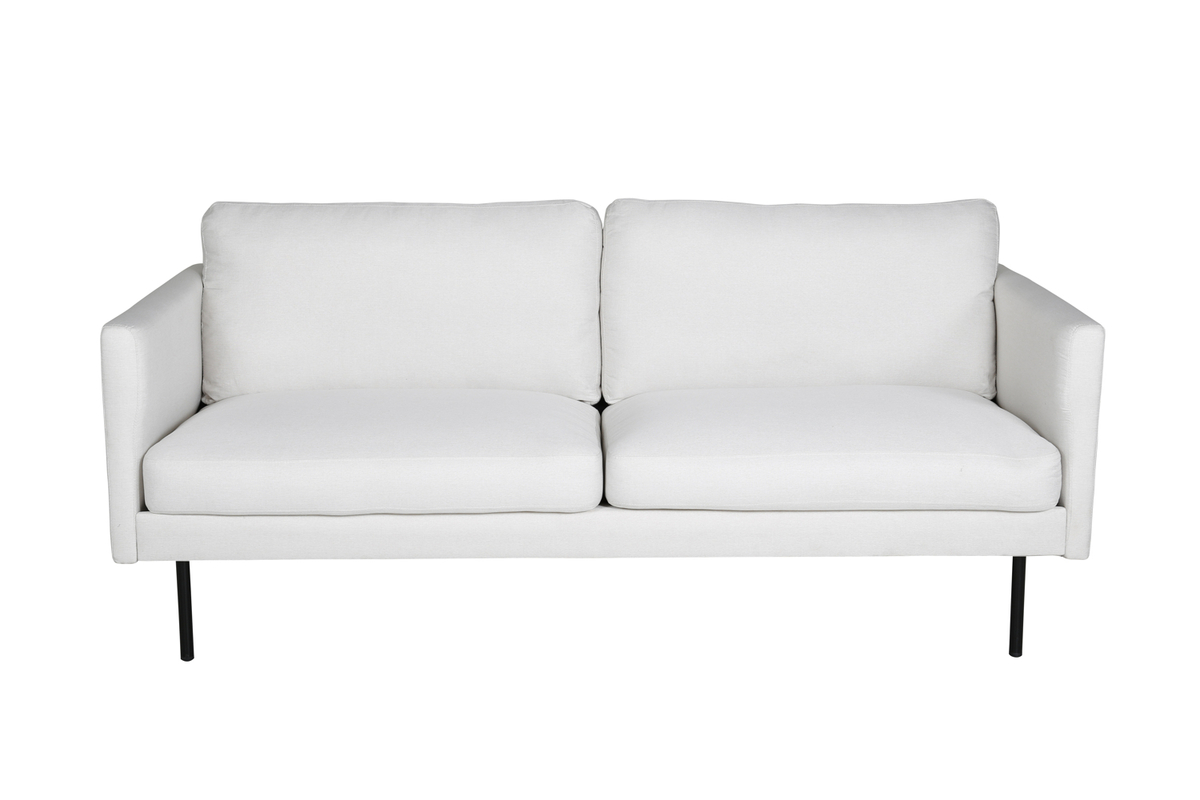 VENTURE DESIGN Zoom 2-personers soffa - beige polyester och svart stål