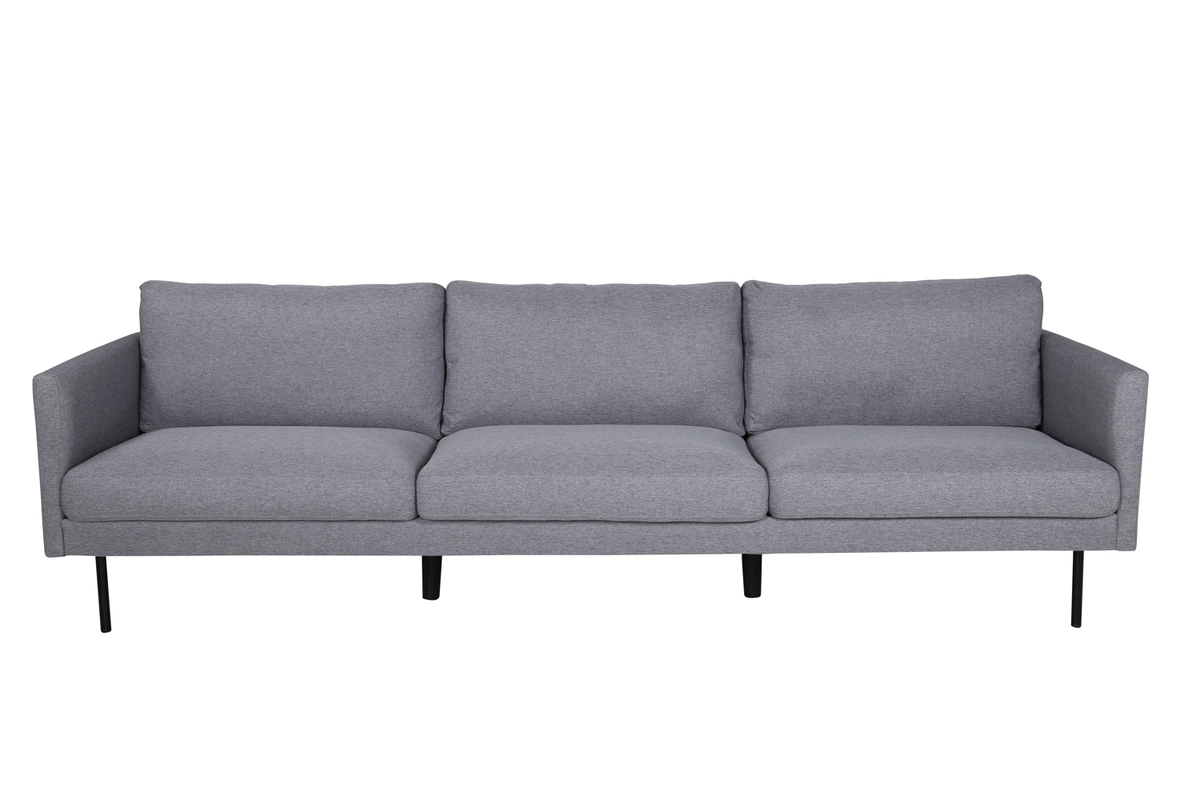 VENTURE DESIGN Zoom 3 pers. sofa - grå polyester og sort stål