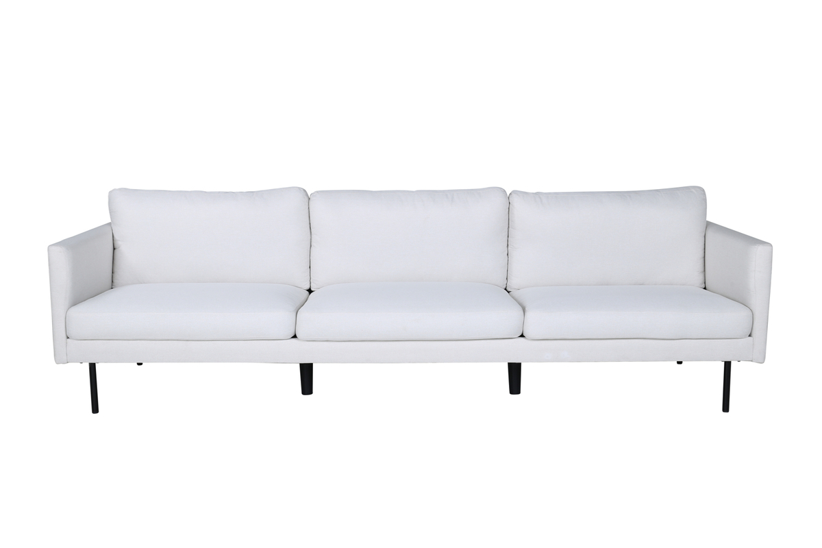 VENTURE DESIGN Zoom 3-sits soffa - beige polyester och svart stål