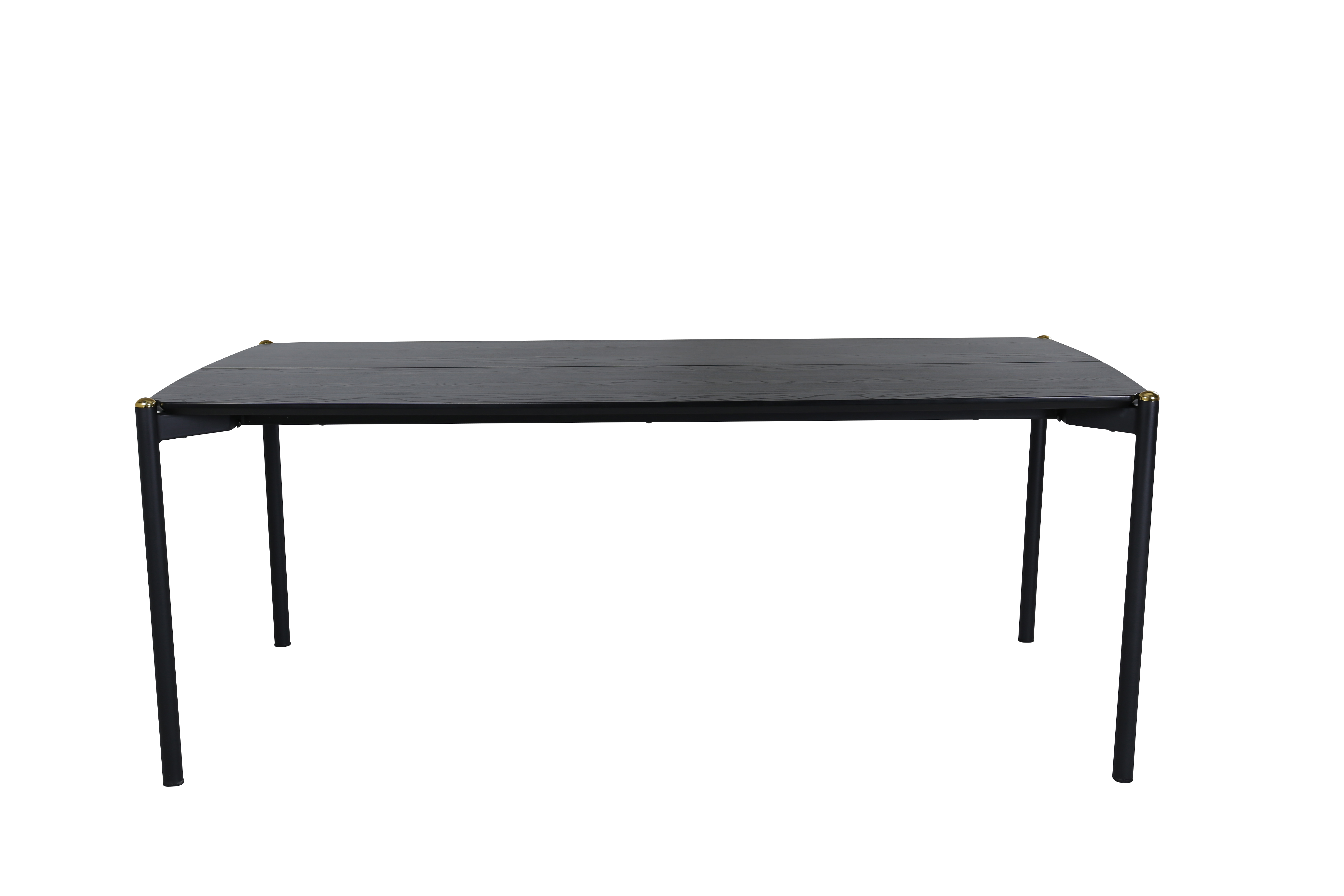 VENTURE DESIGN Pelle spisebord, rektangulær - sort finér og sort stål (190x90)