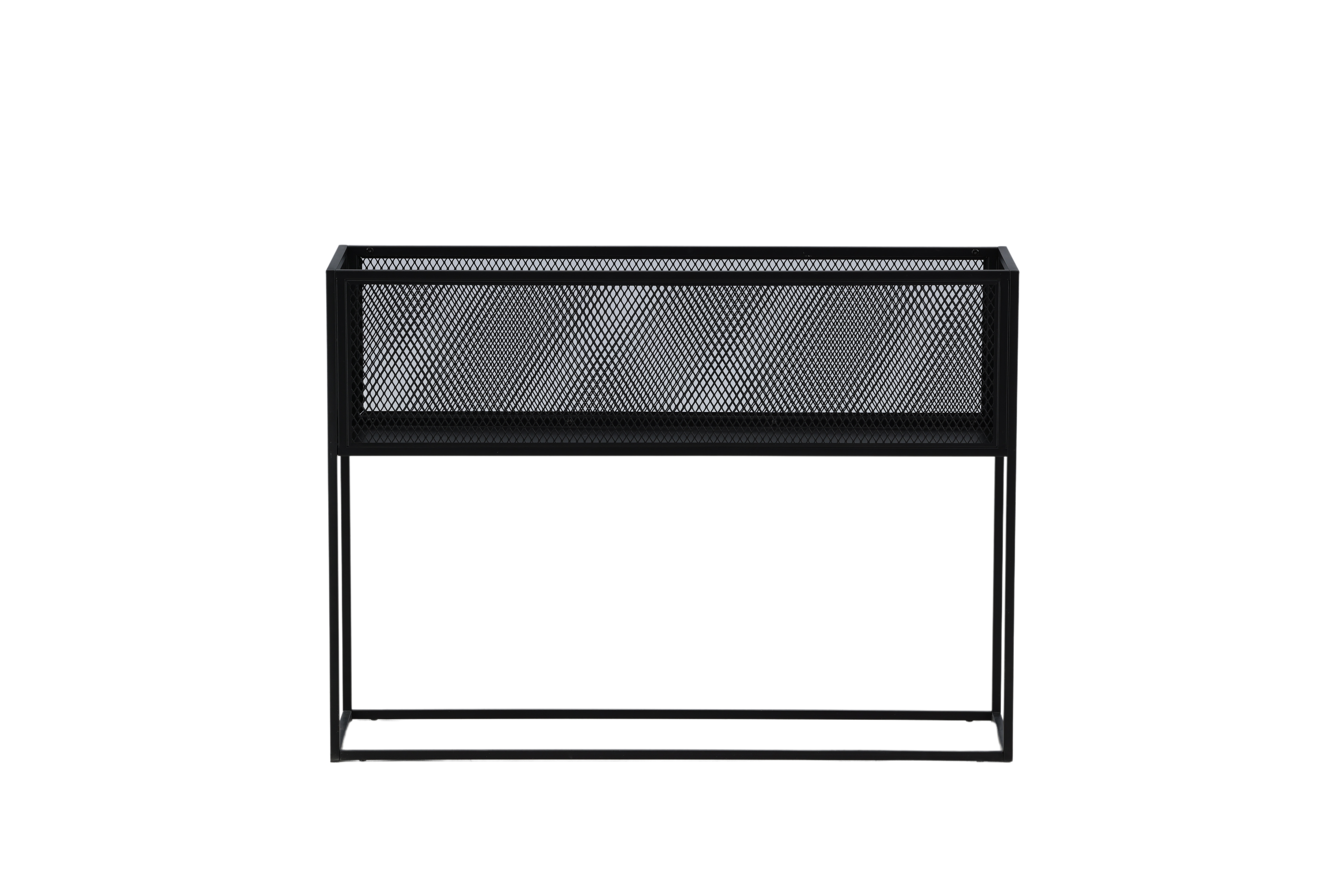 VENTURE DESIGN Netz sidebord, rektangulær - sort stål (110x30)