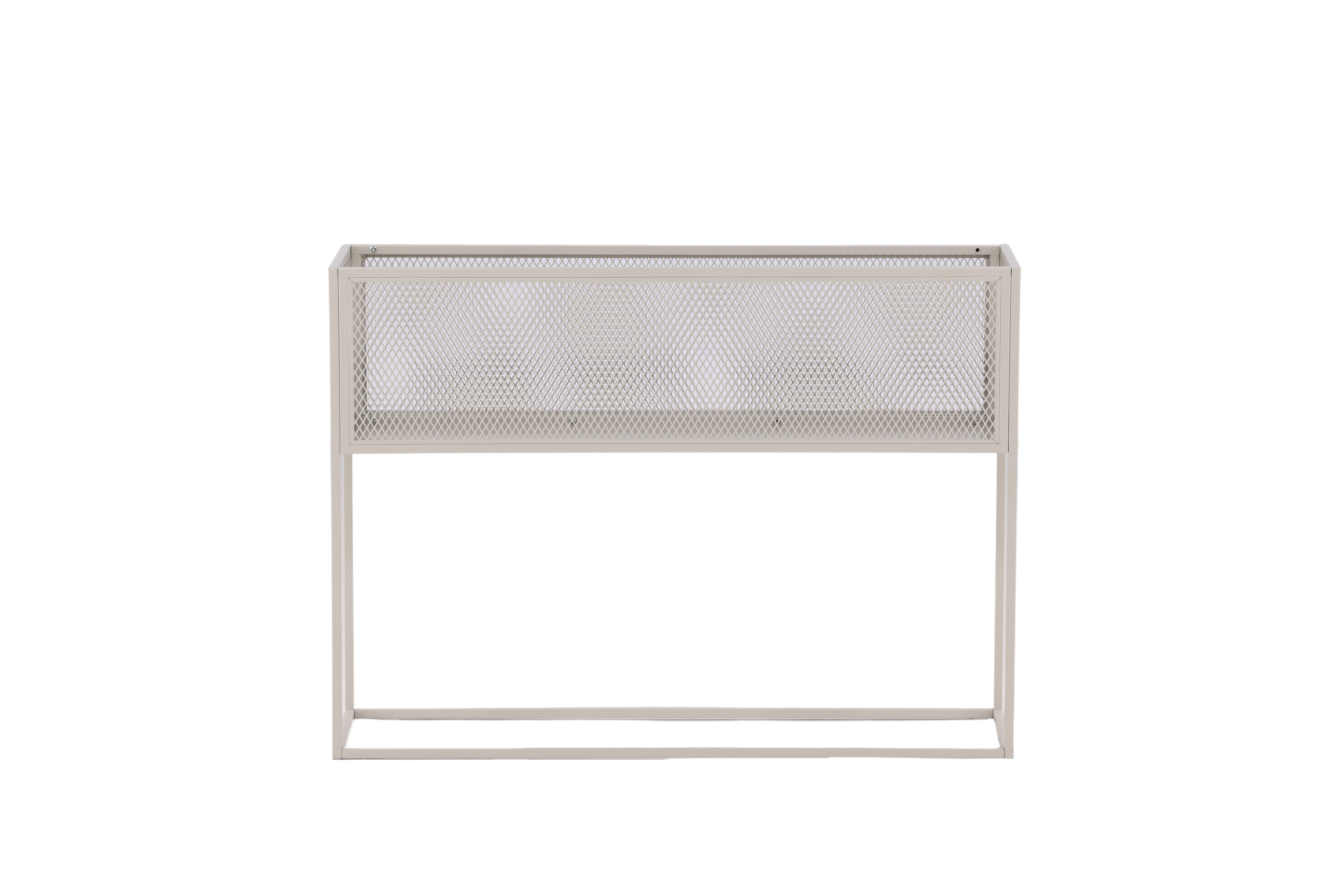 VENTURE DESIGN Netz sidebord, rektangulær - beige stål (110x30)