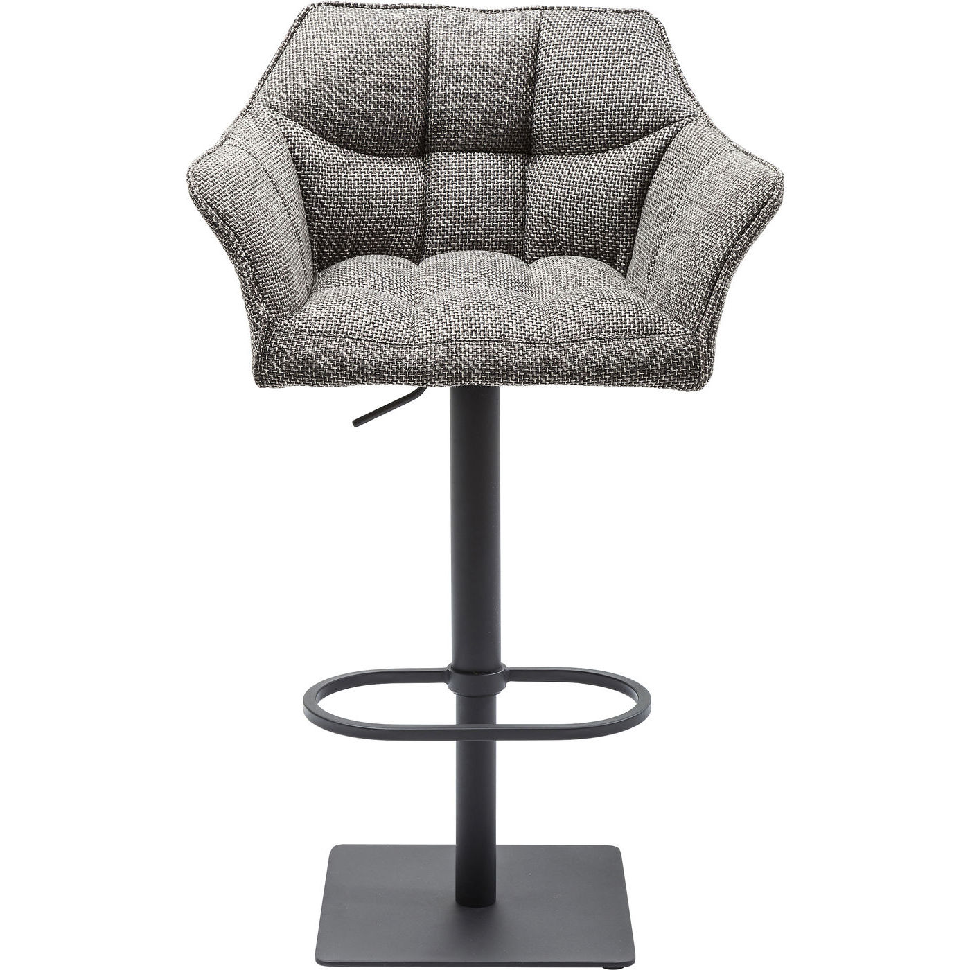 KARE DESIGN Thinktank Base Barstol – Grå Polyester / Stål, med Armstöd